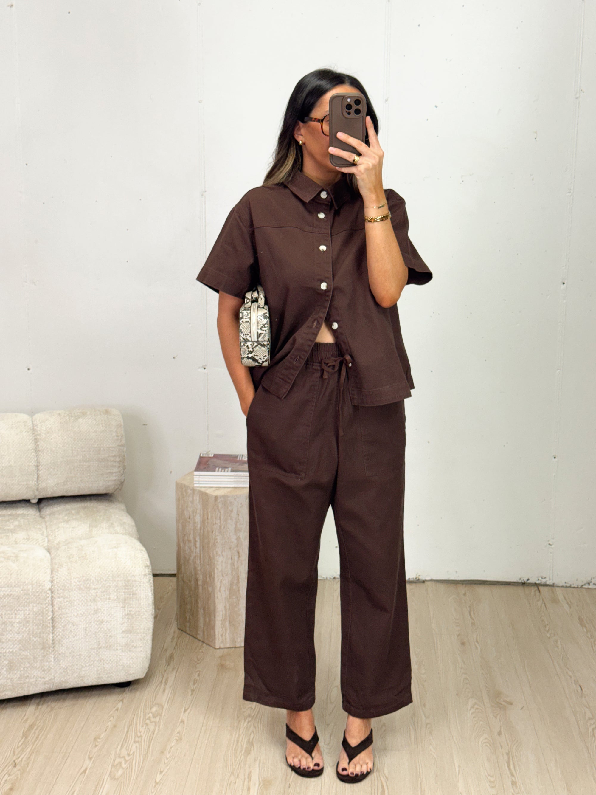 QUINN CHOCOLATE COTTON JOGGER