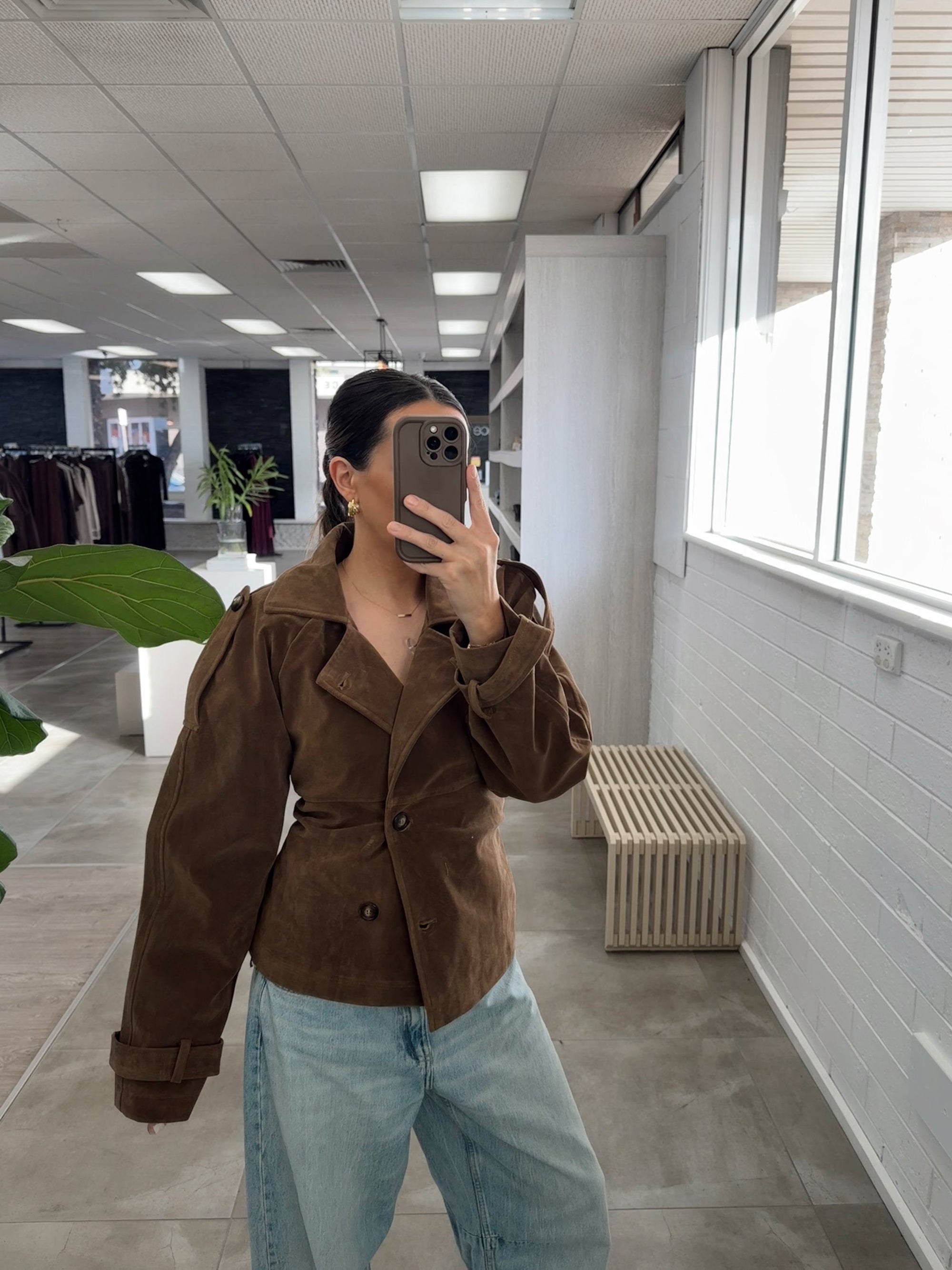 JODI SUEDE LOOK TRENCH