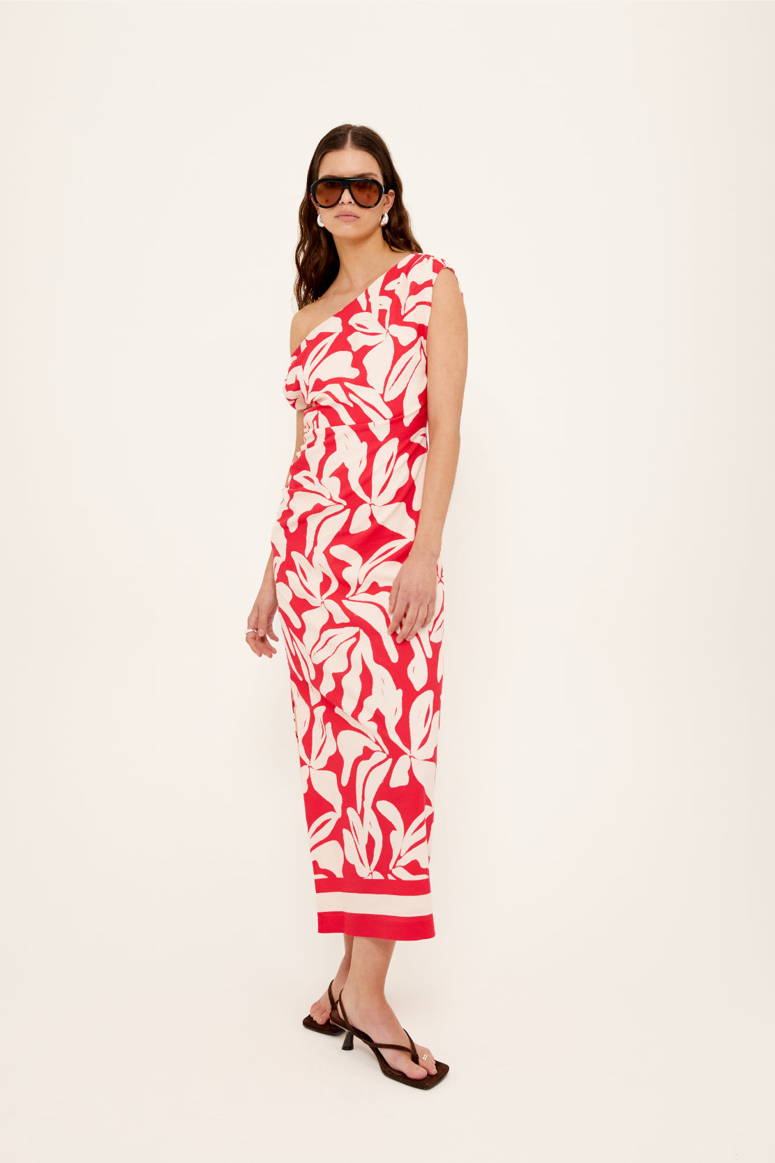 STAPLE SERATA ASYM MIDI DRESS