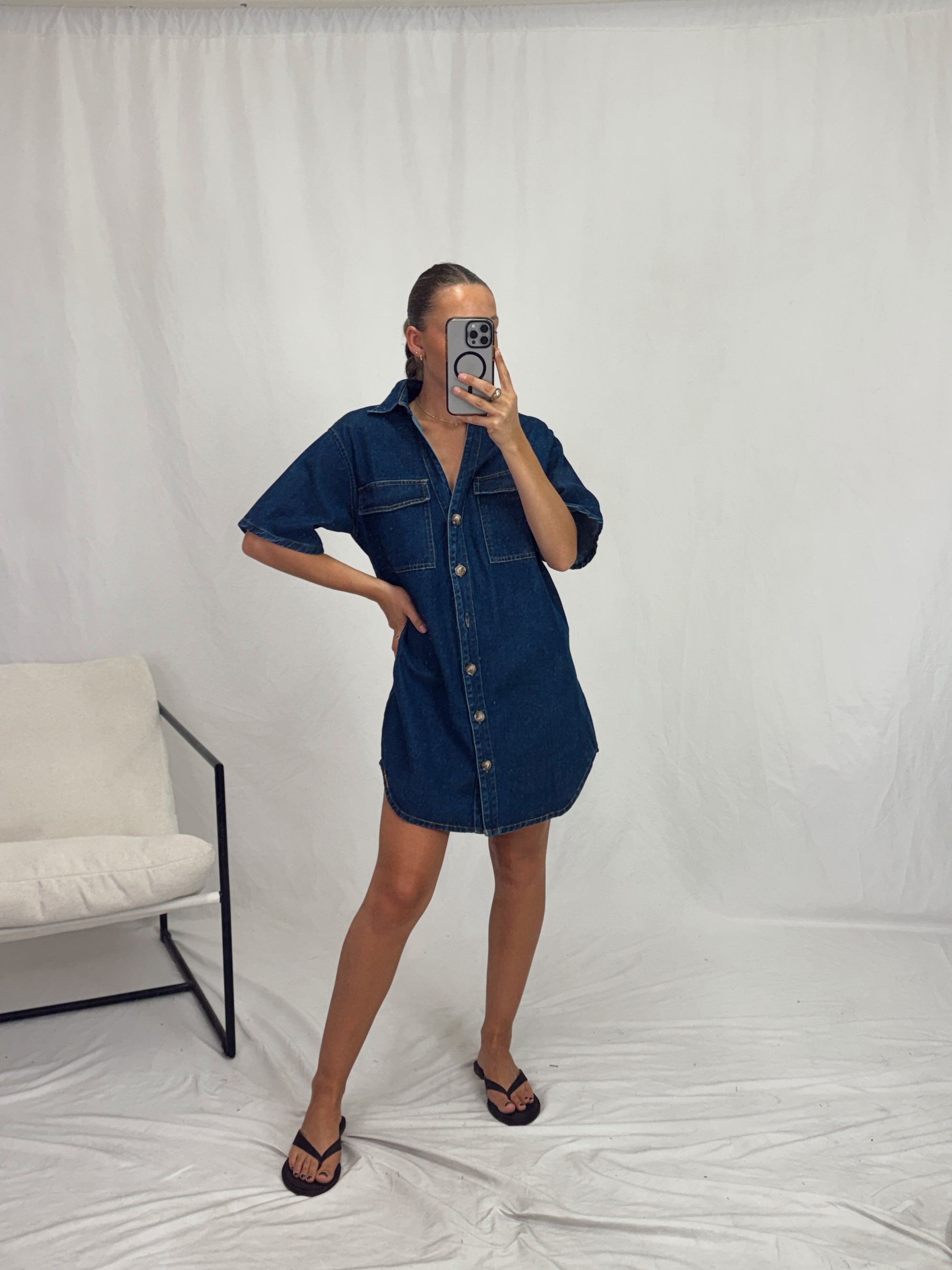 SARA DENIM DRESS
