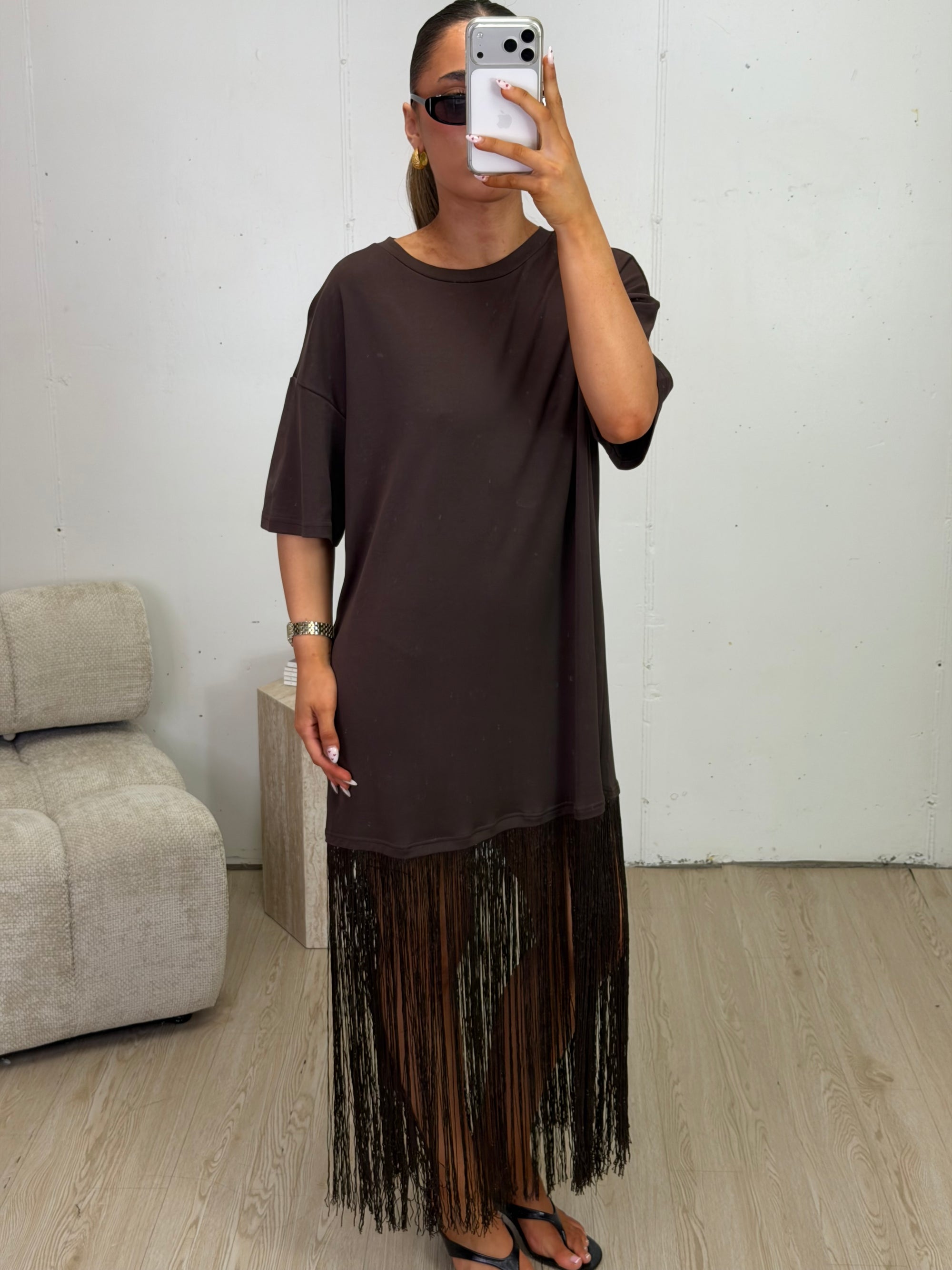 JATEA MIRABELLA FRINGE DRESS