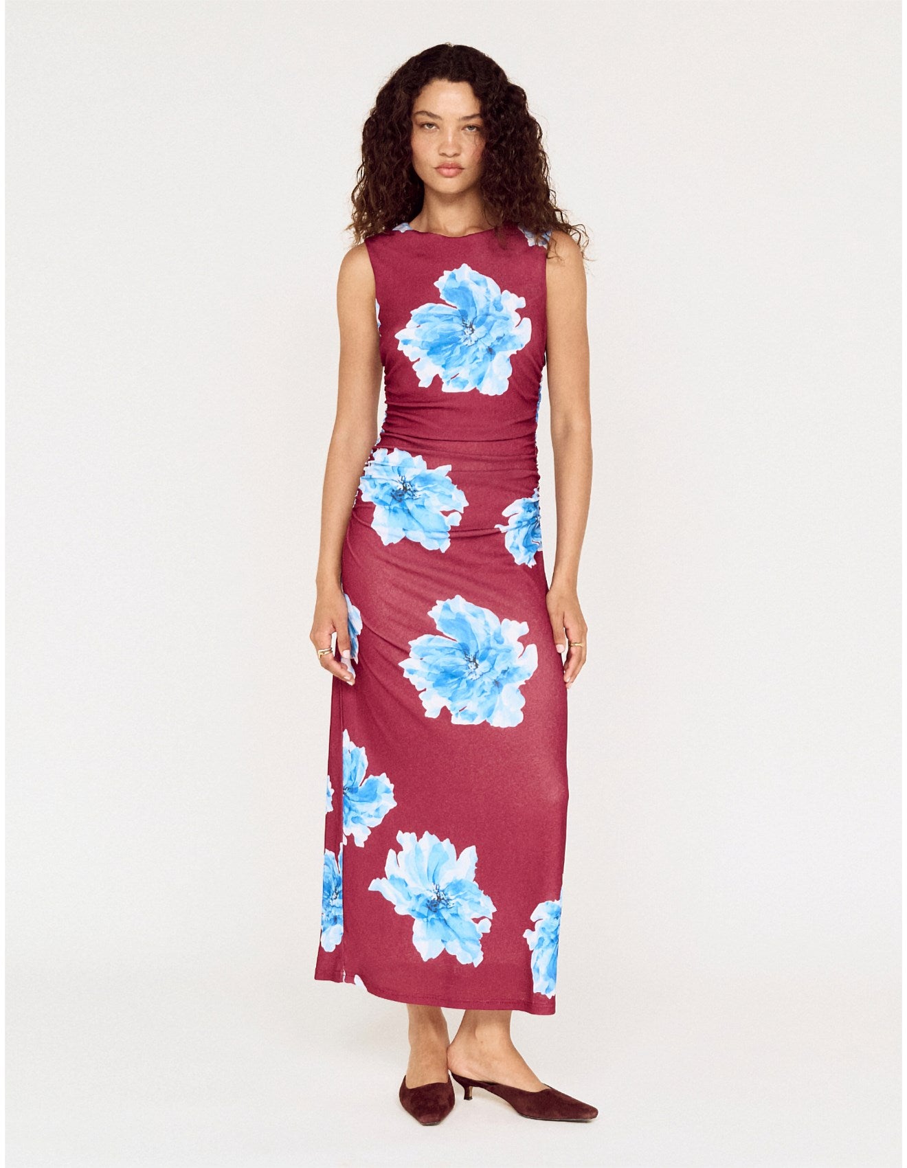 MINK PINK FIORELLA MESH MIDI DRESS