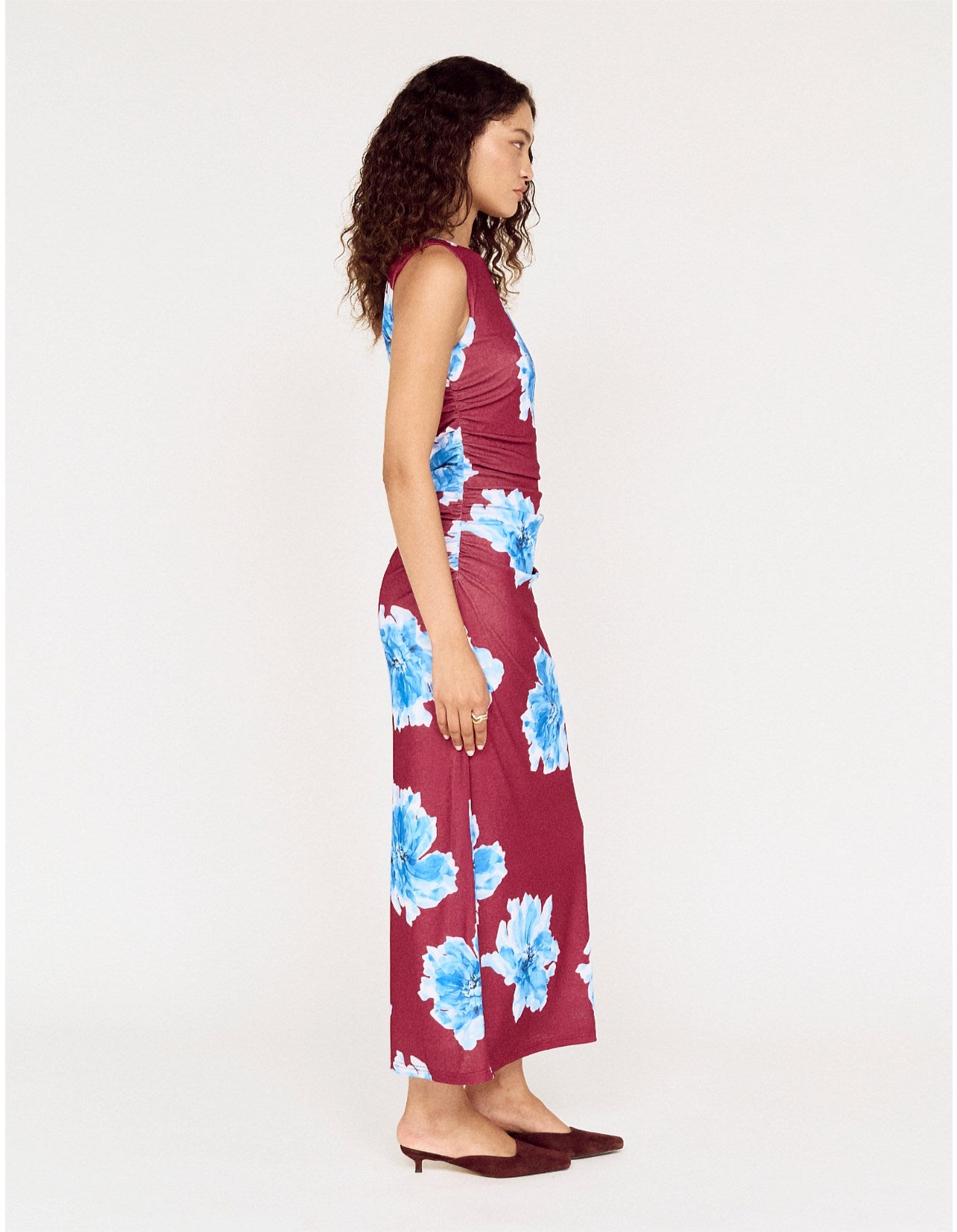 MINK PINK FIORELLA MESH MIDI DRESS
