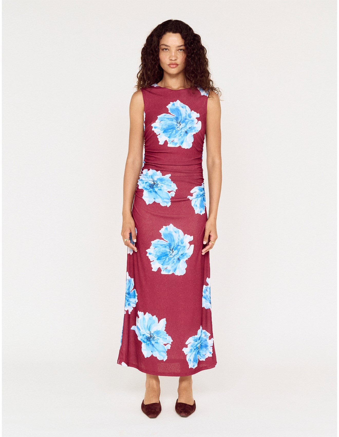 MINK PINK FIORELLA MESH MIDI DRESS