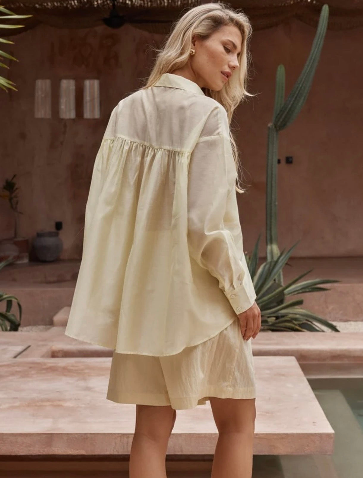 VAL OVERSIZED SHIRT - LEMON