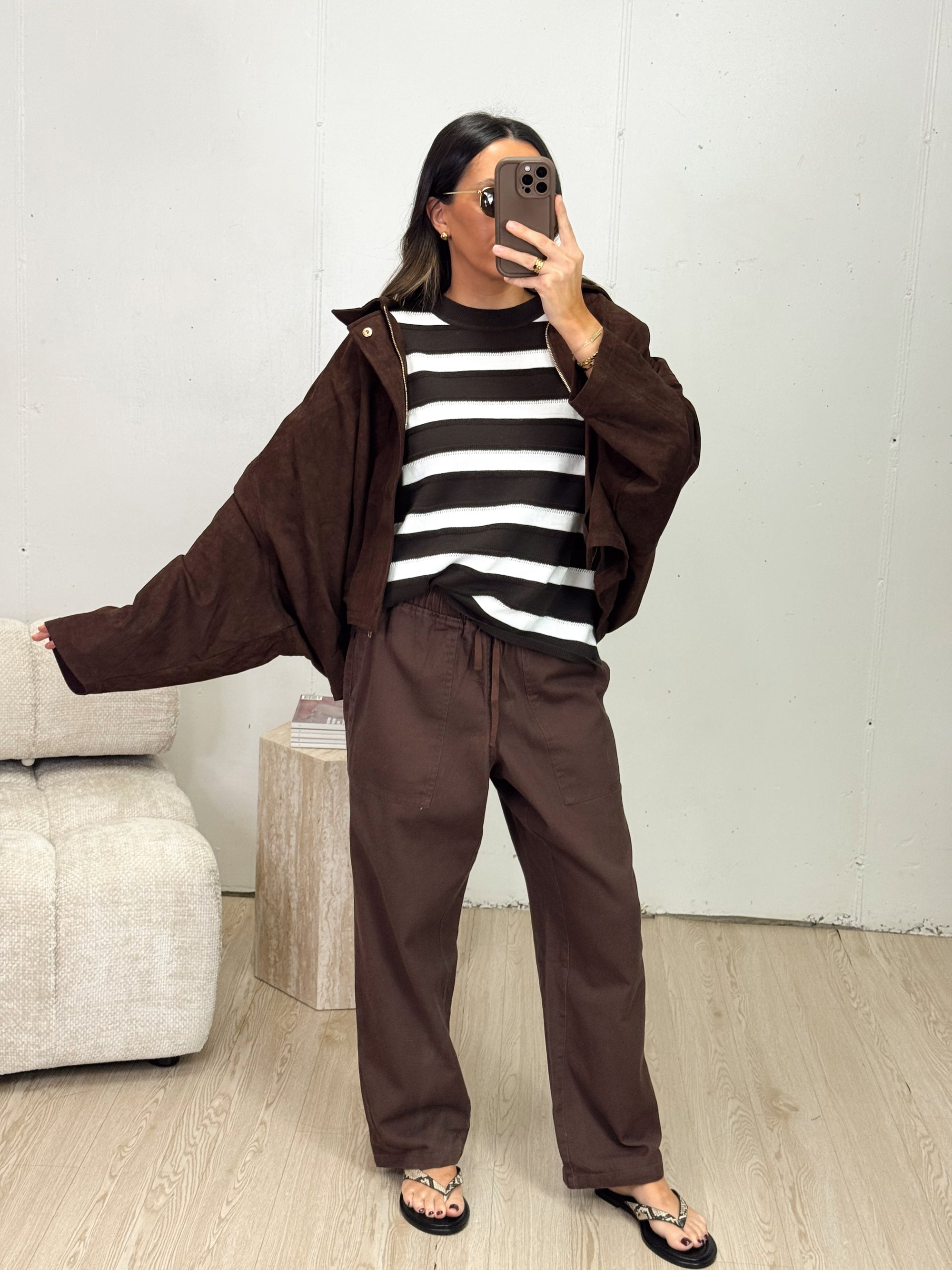 QUINN CHOCOLATE COTTON JOGGER