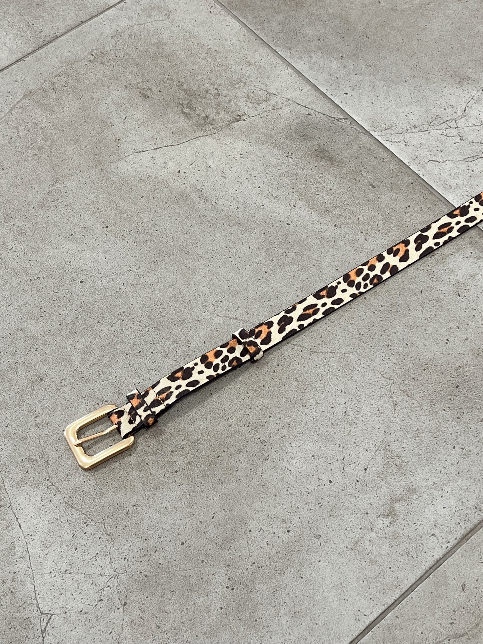 LEOPARD SQUARE BUCKLE BELT