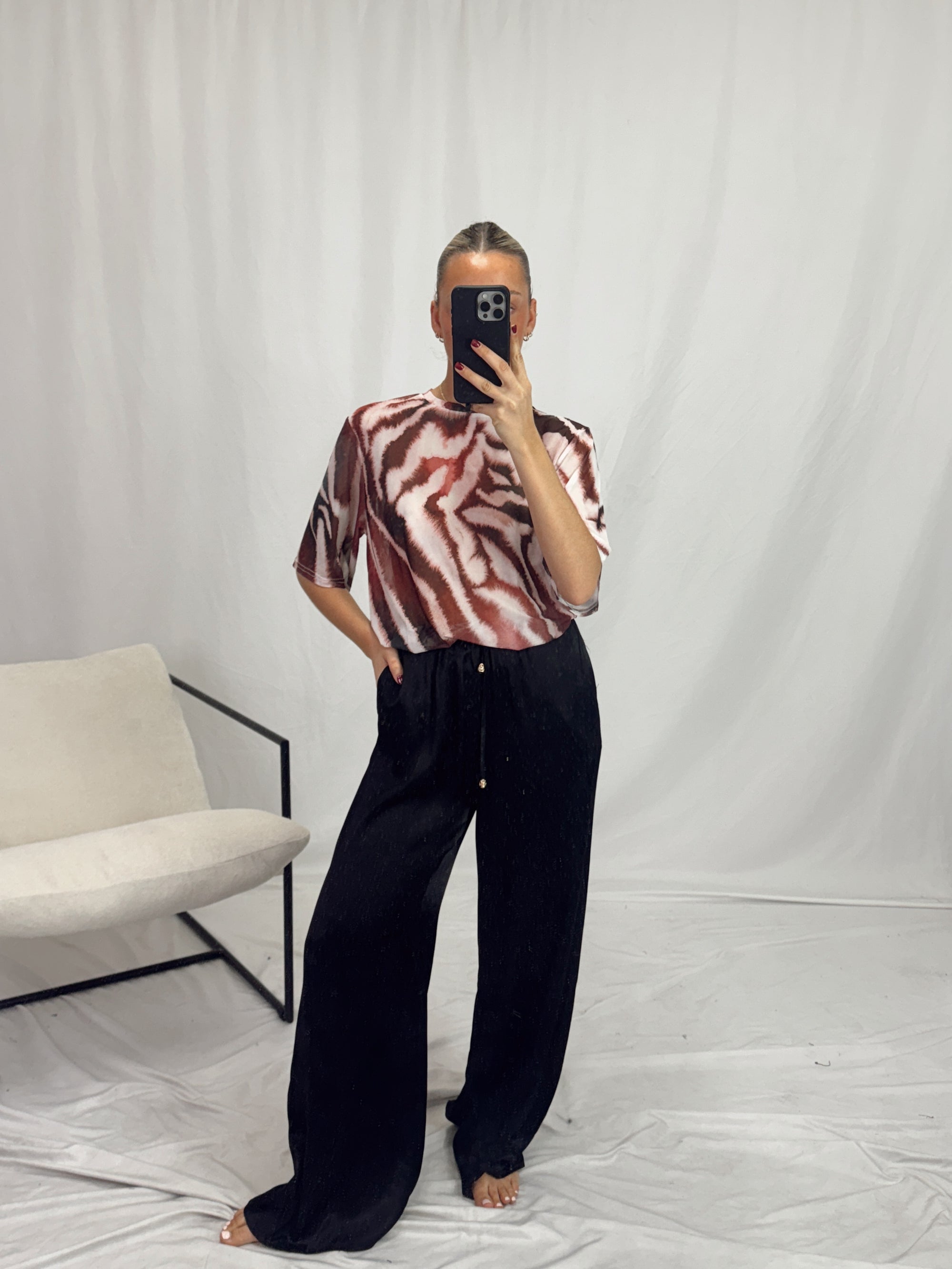 TYE SHIRT SLEEVE MESH TSHIRT