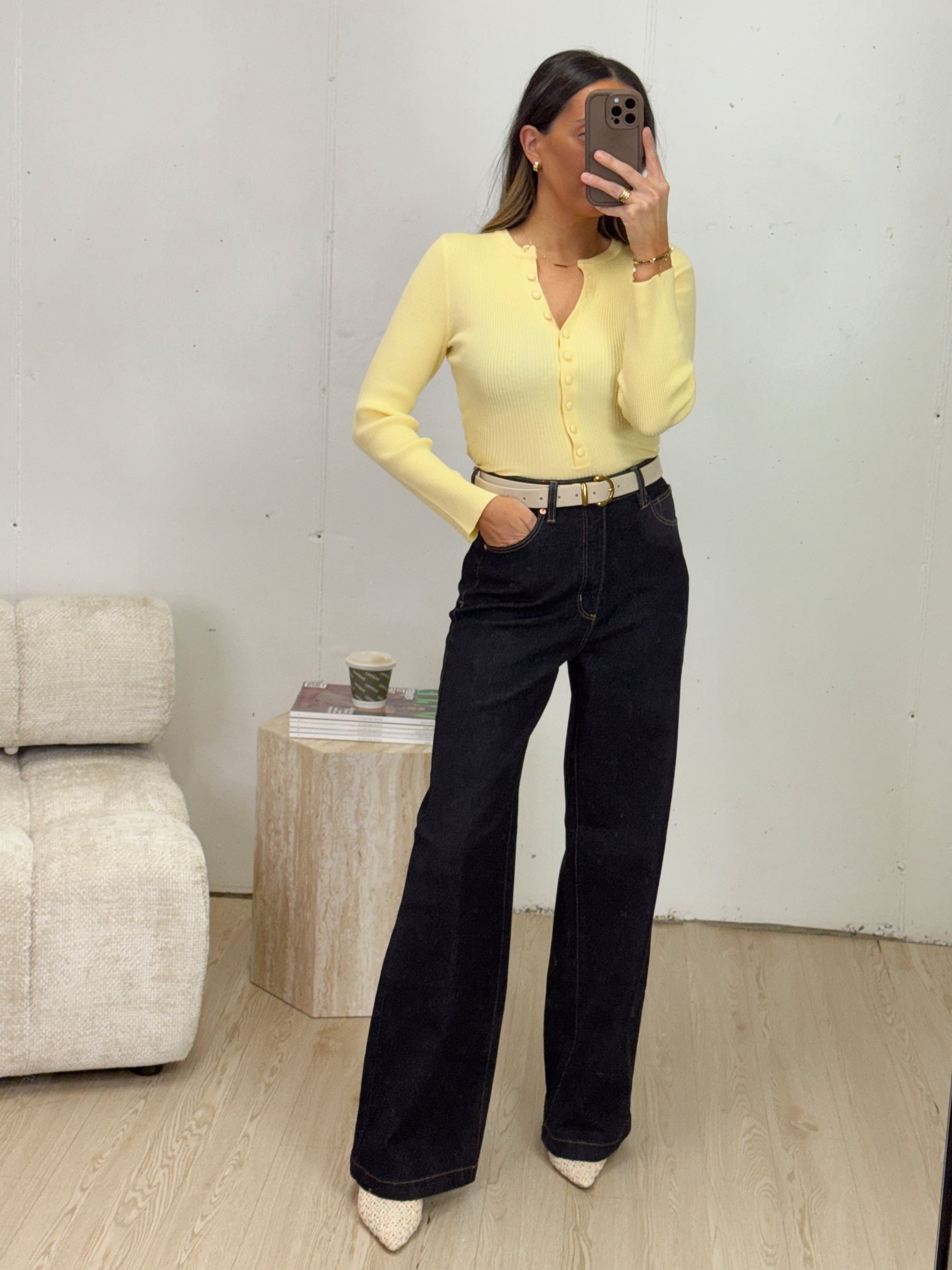 CARA RIBBED KNIT TOP