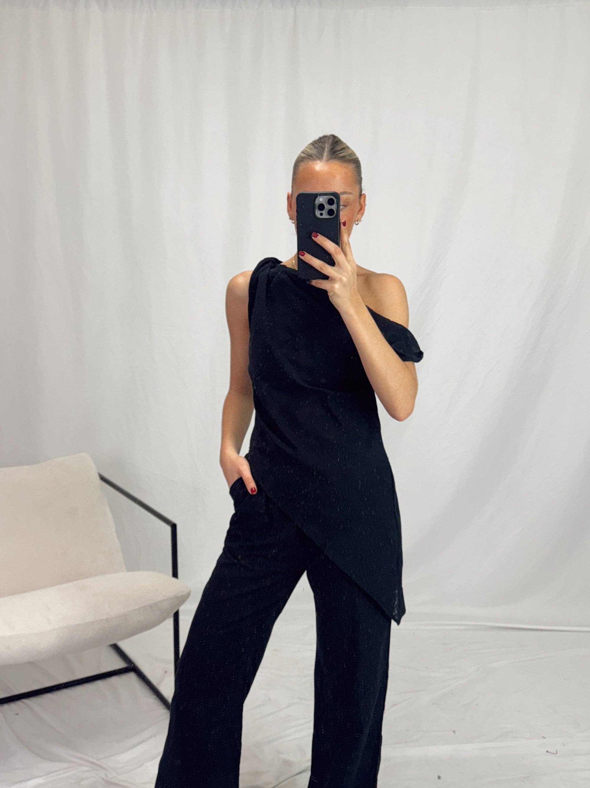 BY FRANKIE OFF SHOULDER SET - BLACK