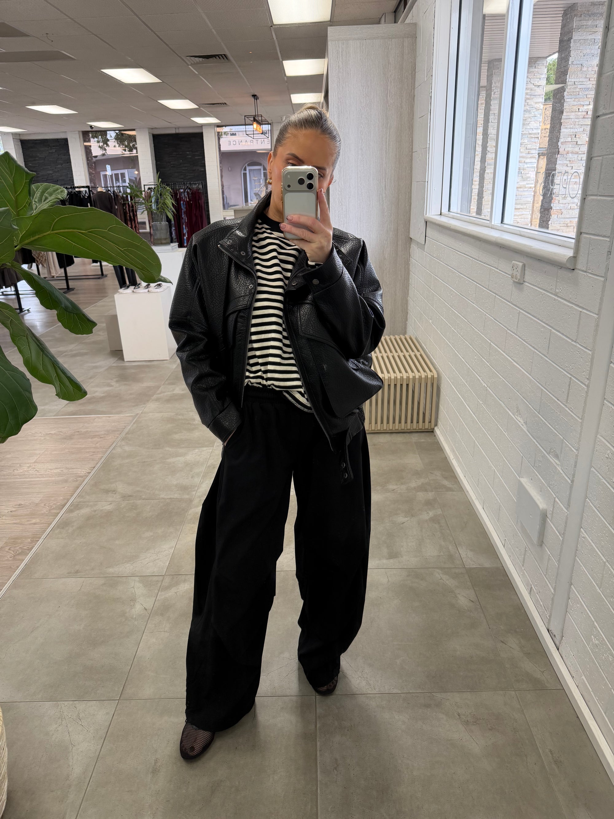 BIANCA BLACK PARACHUTE PANT