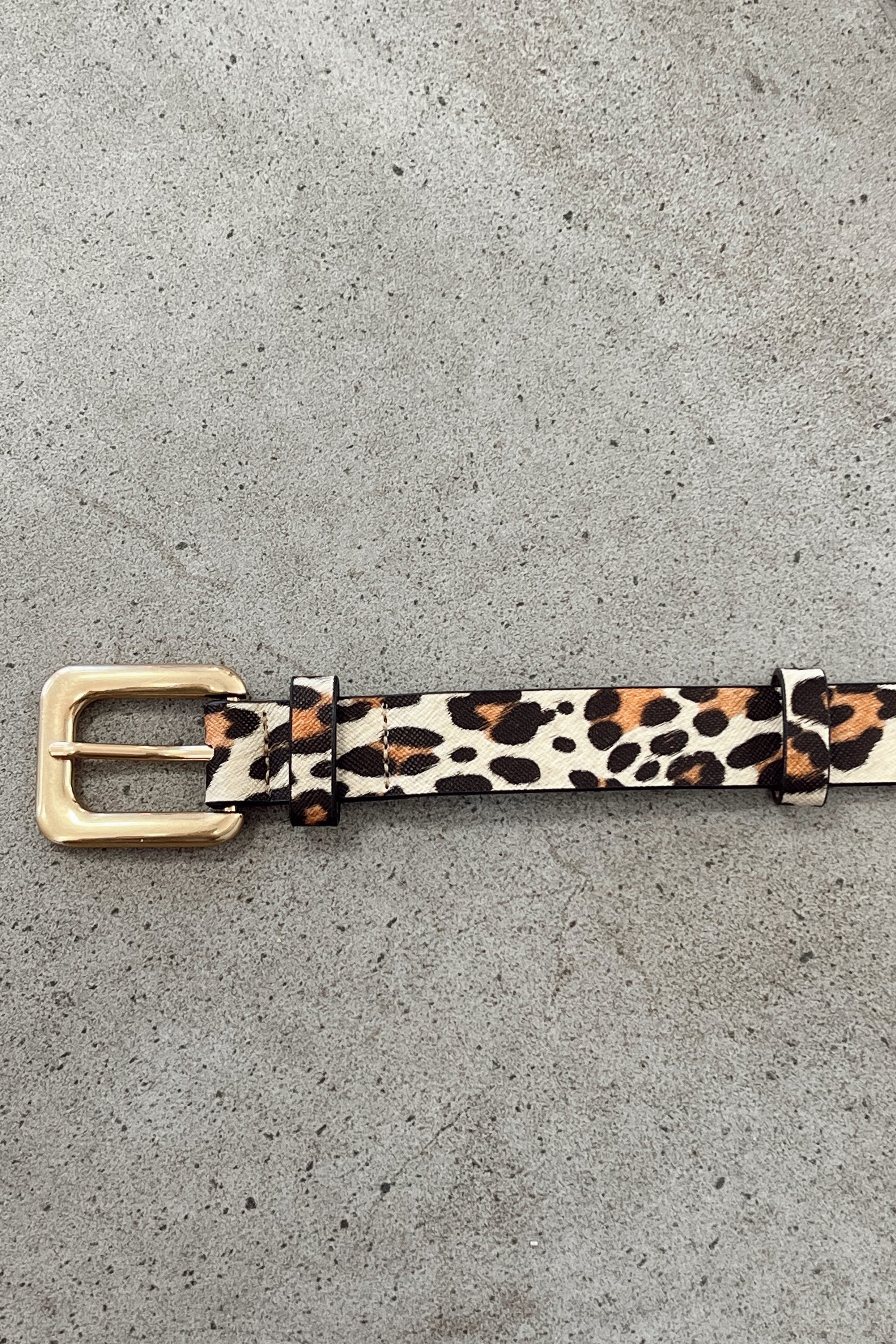 LEOPARD SQUARE BUCKLE BELT