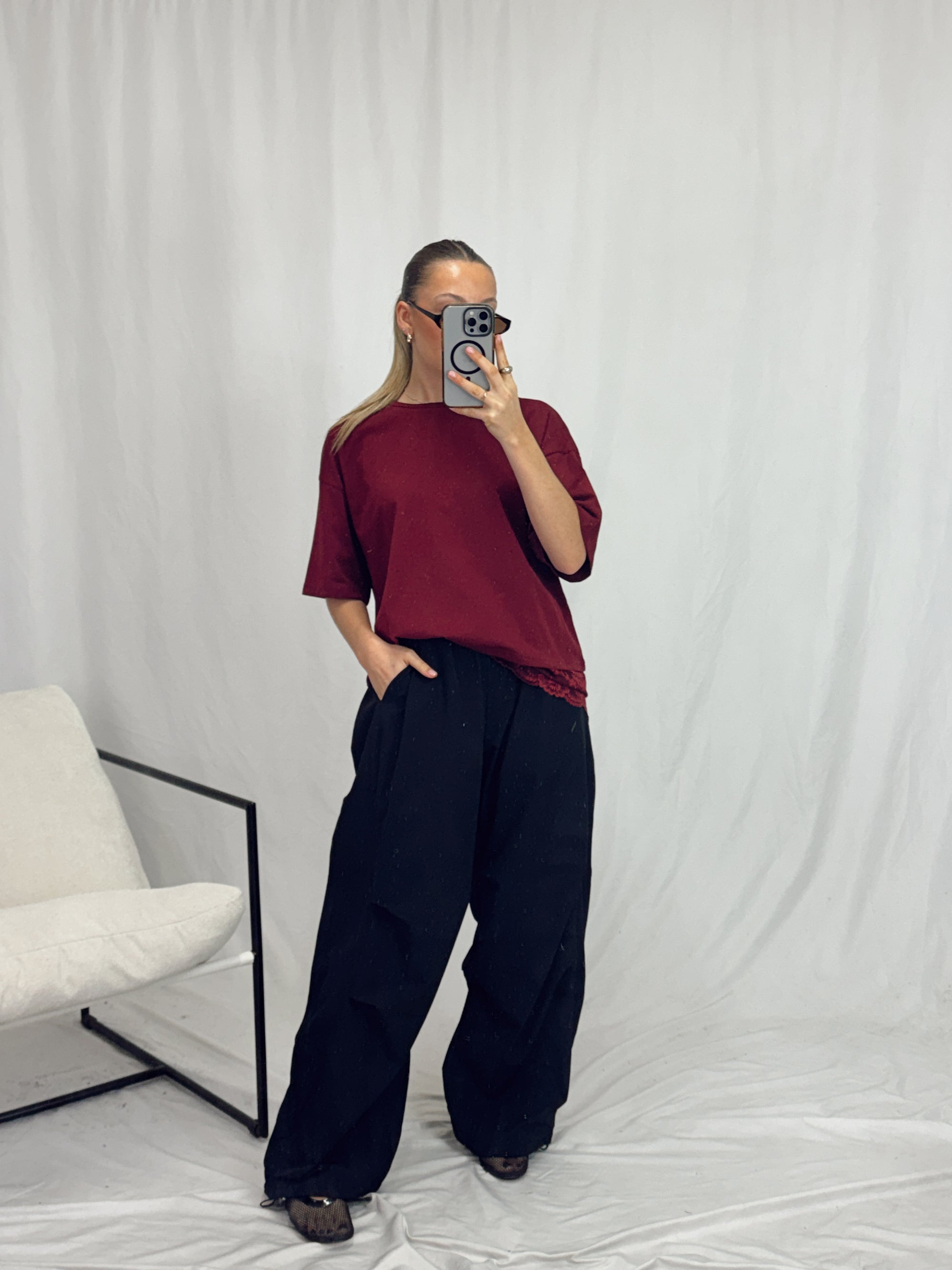 BIANCA BLACK PARACHUTE PANT