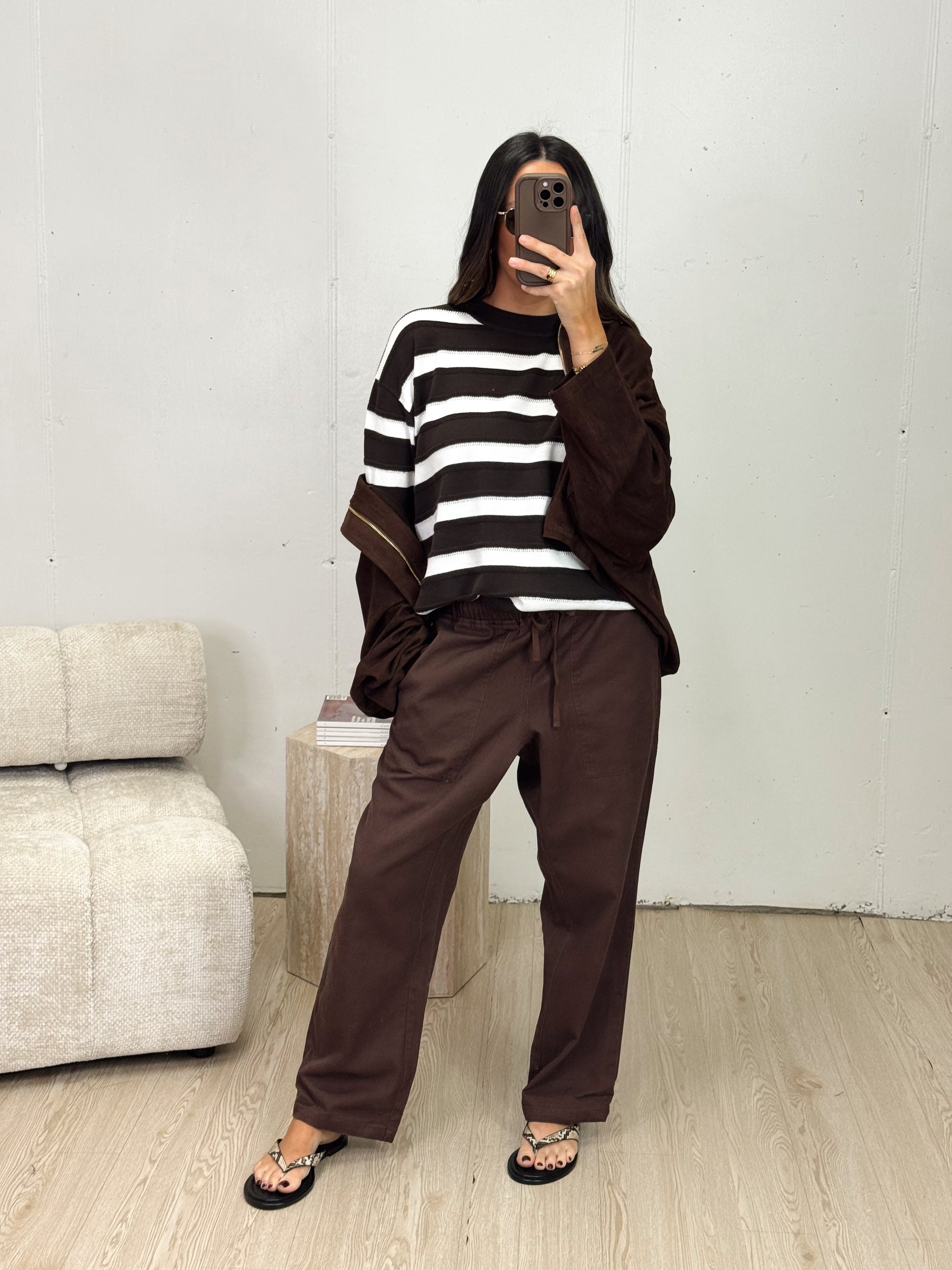QUINN CHOCOLATE COTTON JOGGER