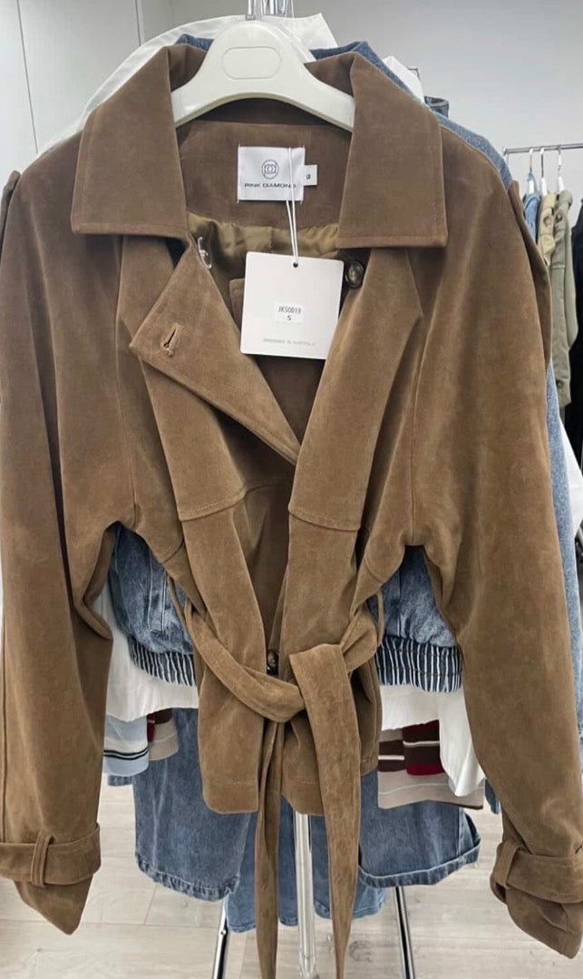 JODI SUEDE LOOK TRENCH
