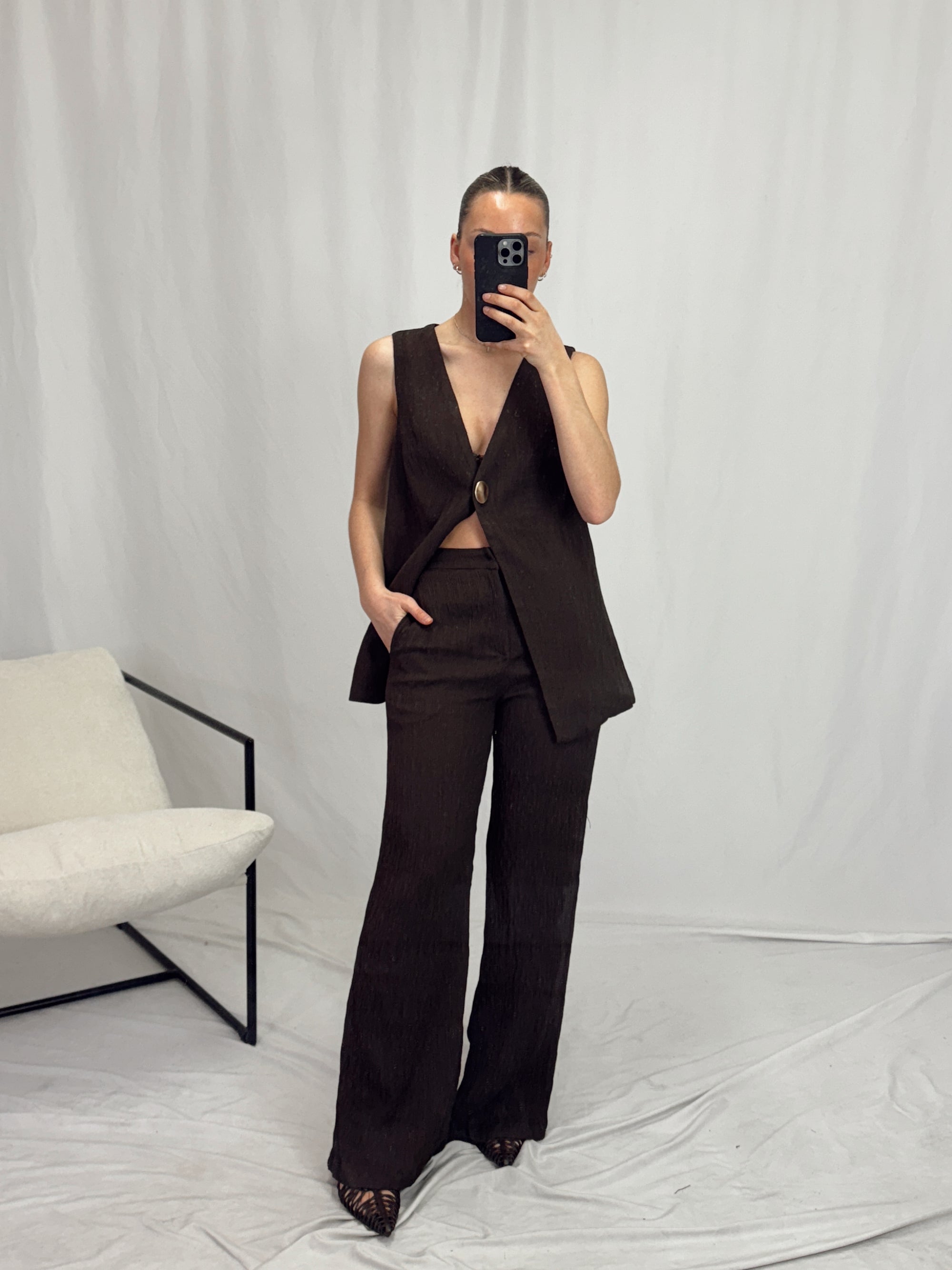 BILLIE CHOCOLATE VEST SET