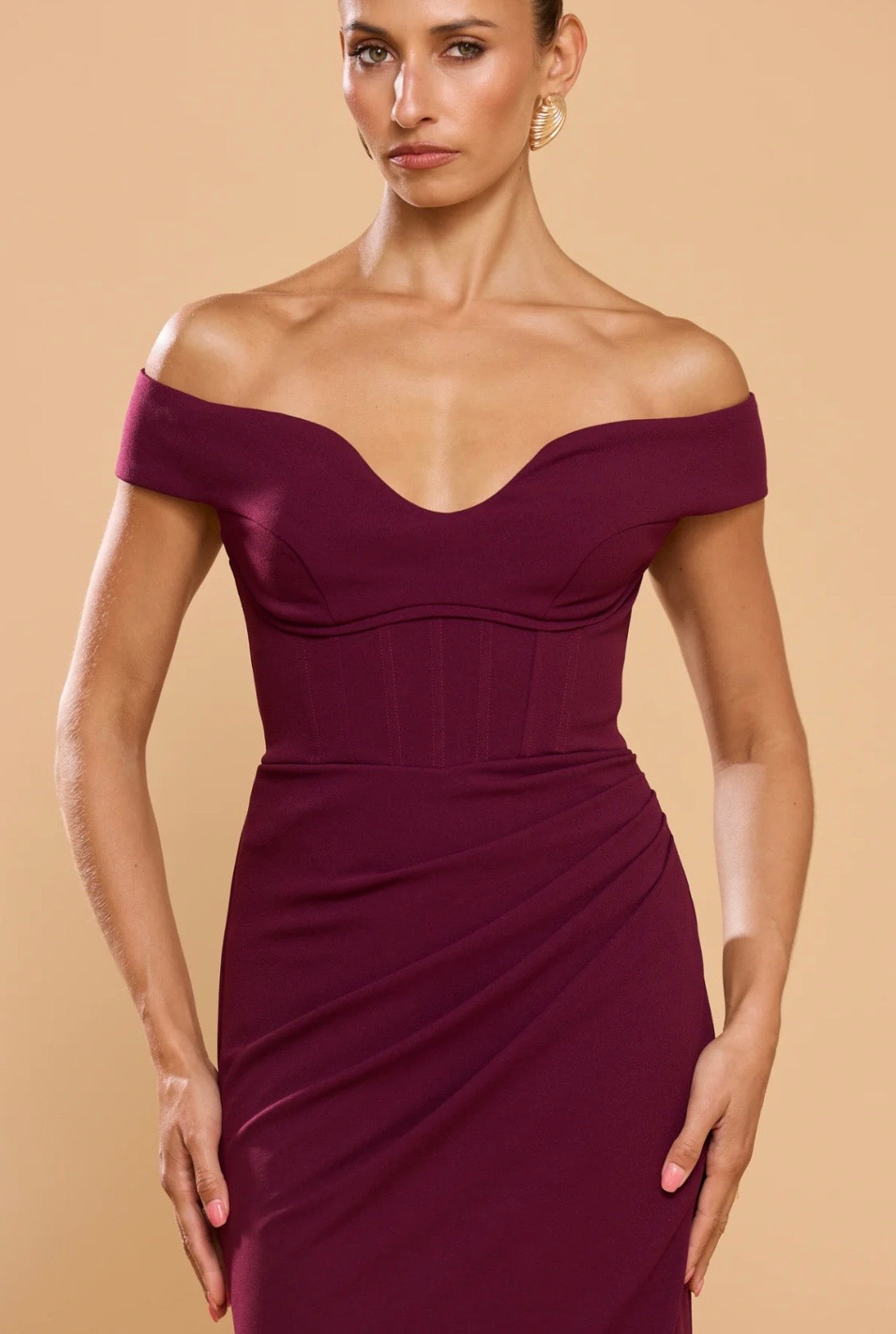 CHARLOTTE GOWN DARK MERLOT - PREORDER