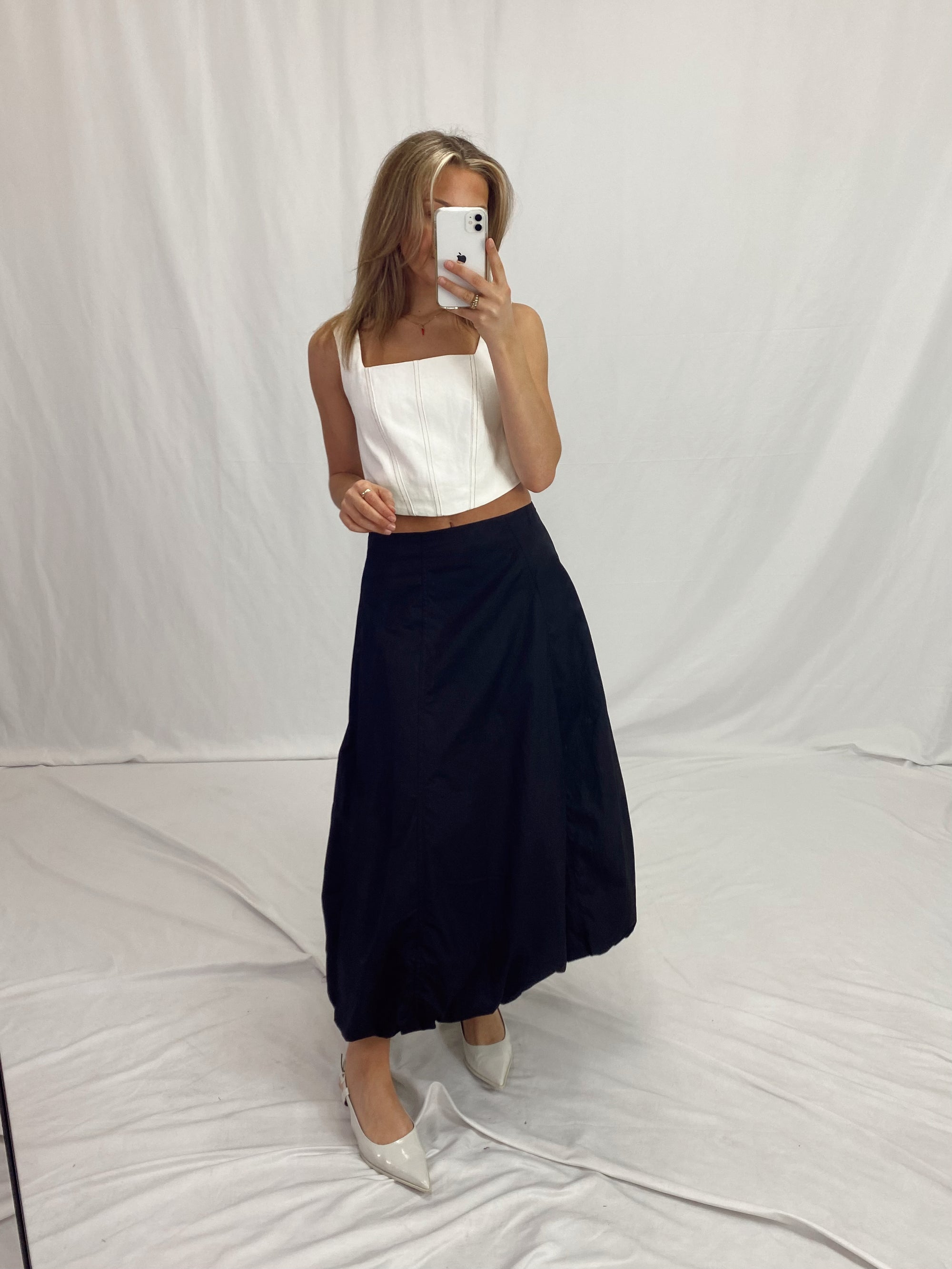 MIRA COREST DENIM BUSTIER