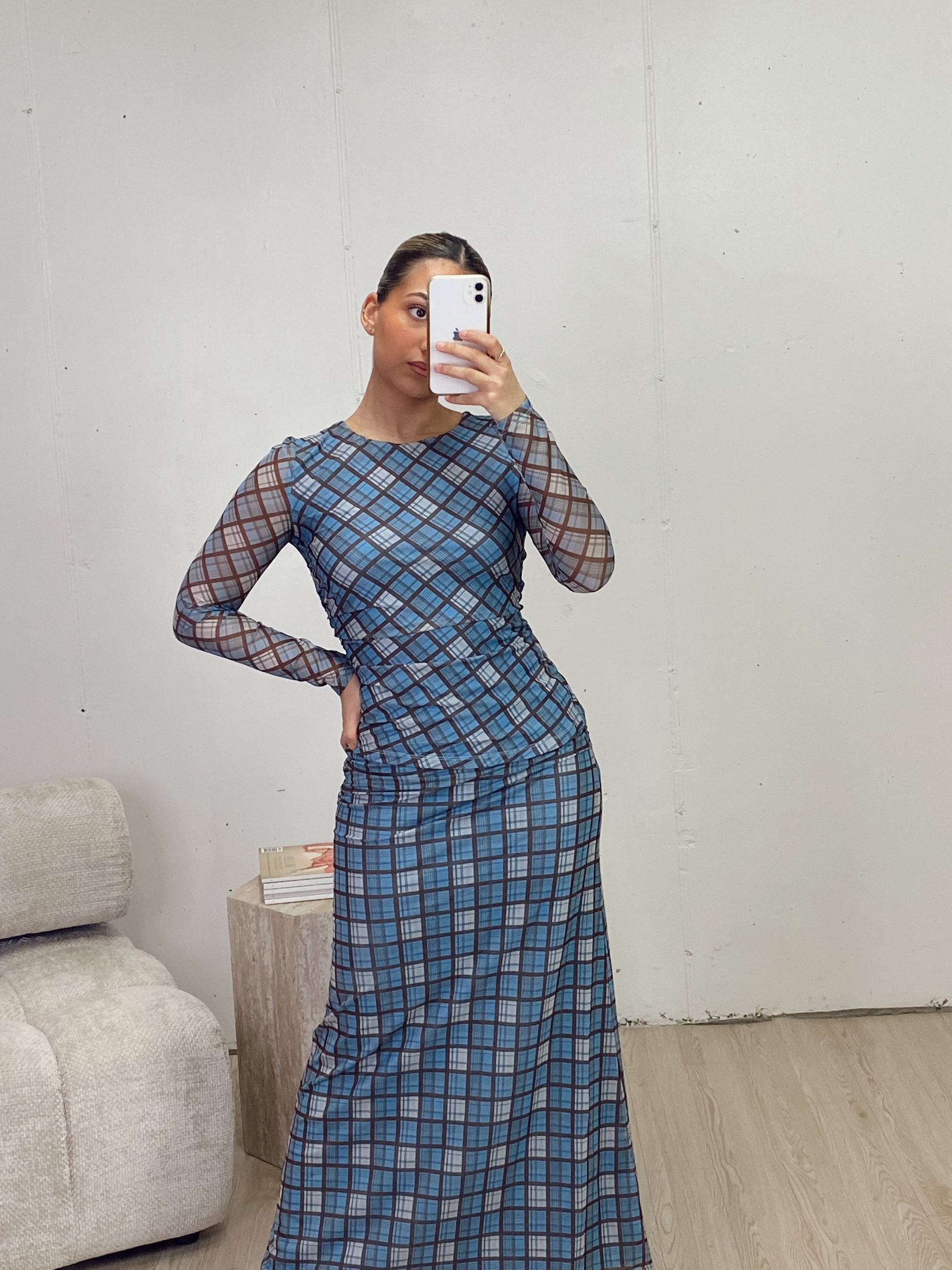 SAMANTHA PLAID SKIRT