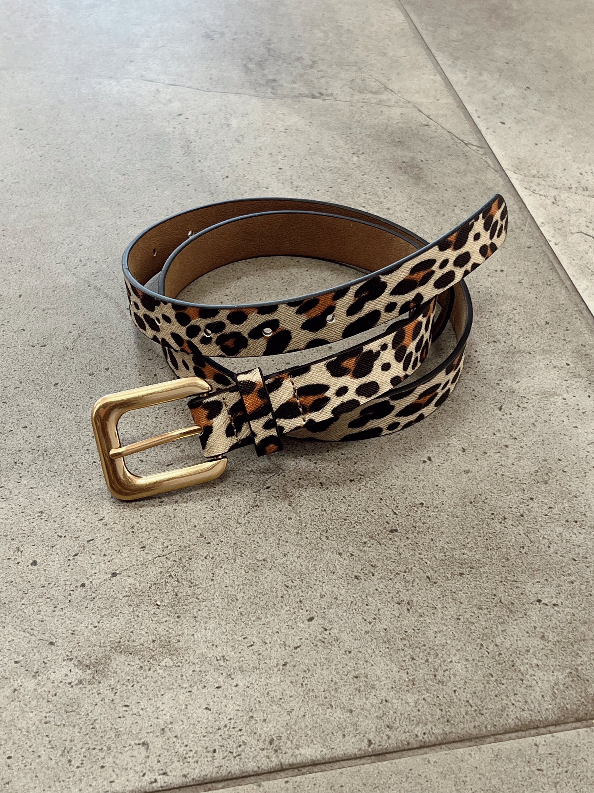 LEOPARD SQUARE BUCKLE BELT