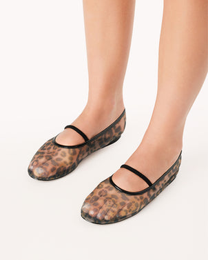 BILLINI GAELLE LEOPARD BALLET FLATS
