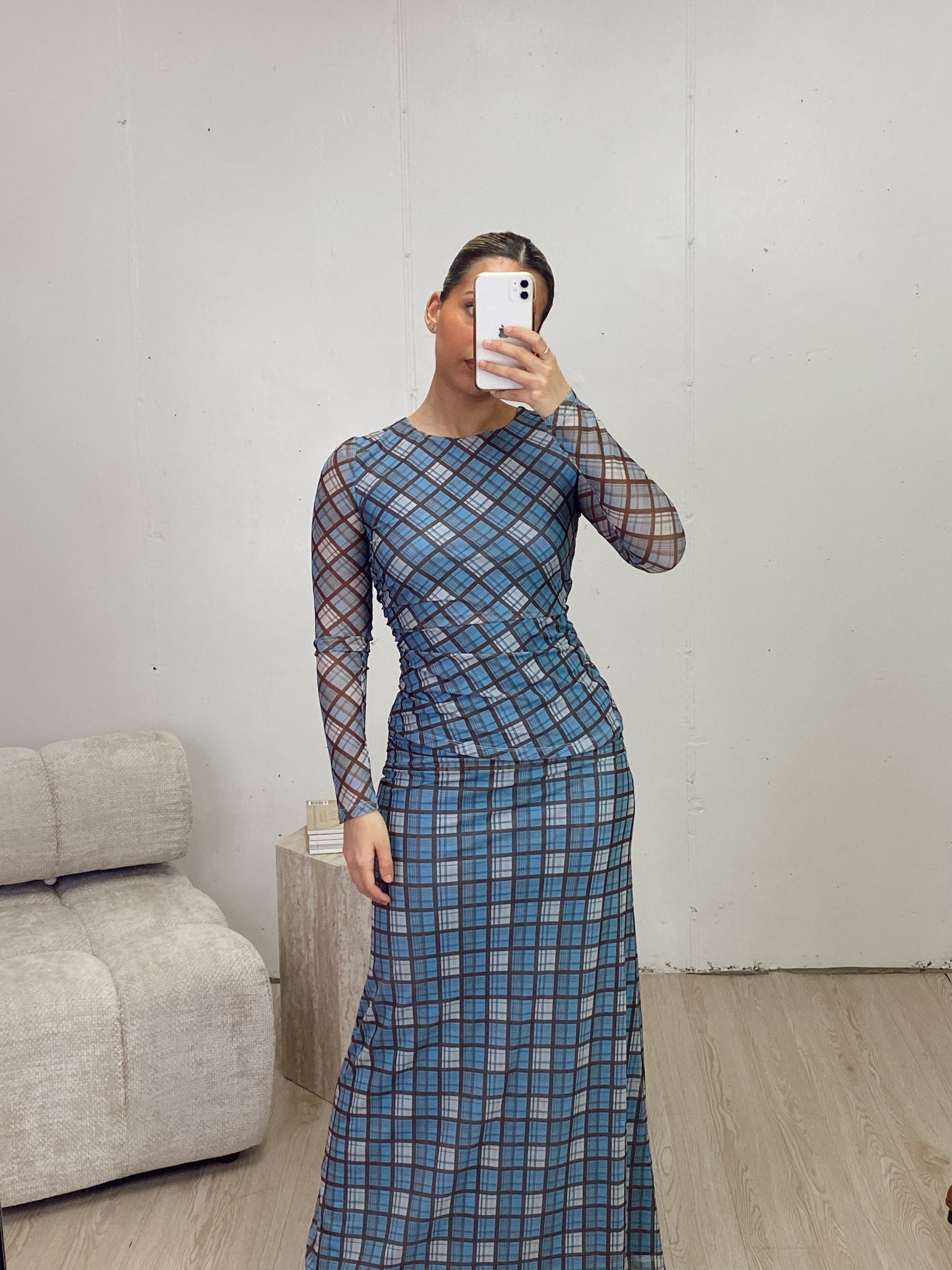 SAMANTHA PLAID SKIRT