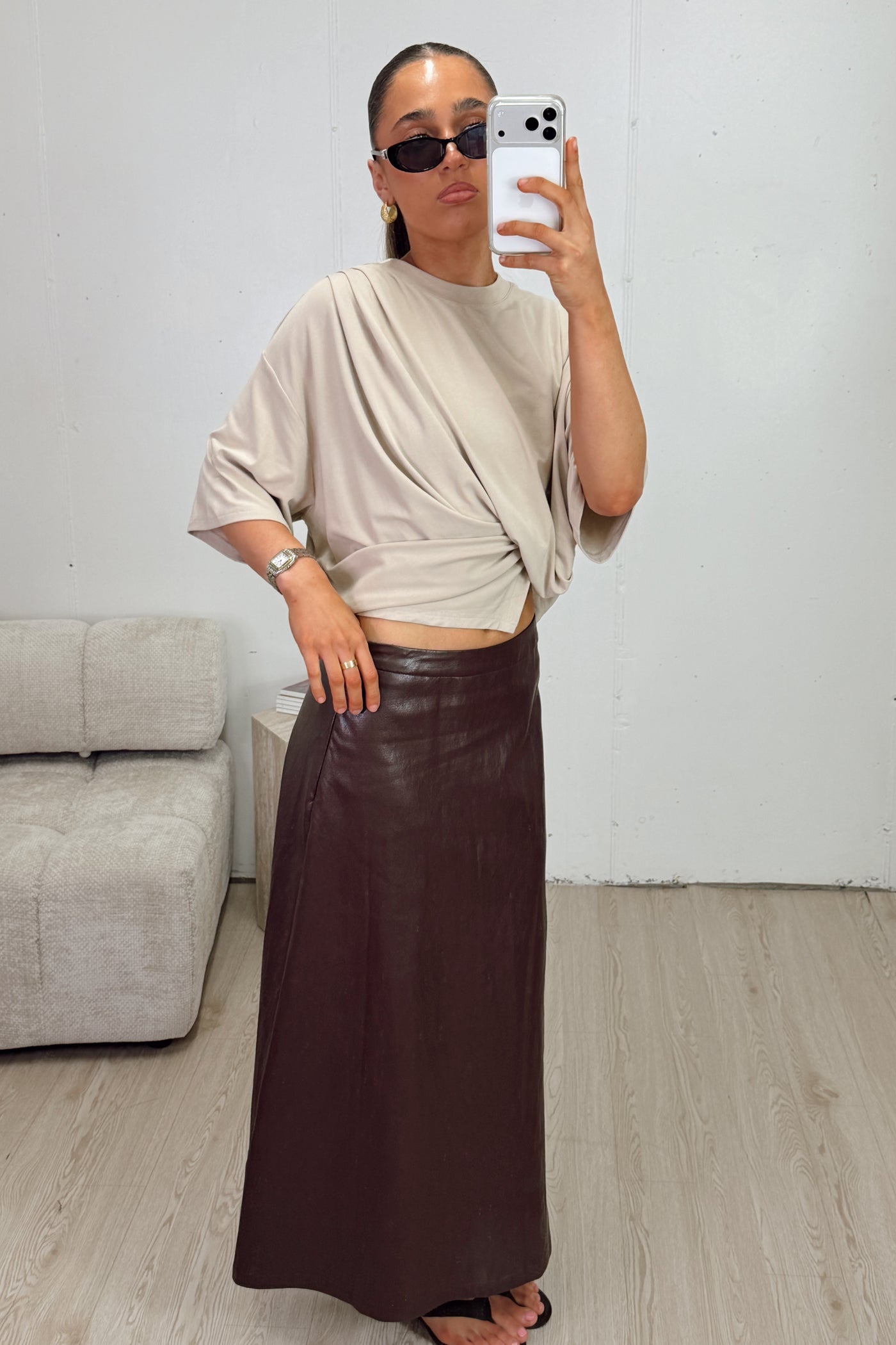 URBAN PLEATHER SKIRT