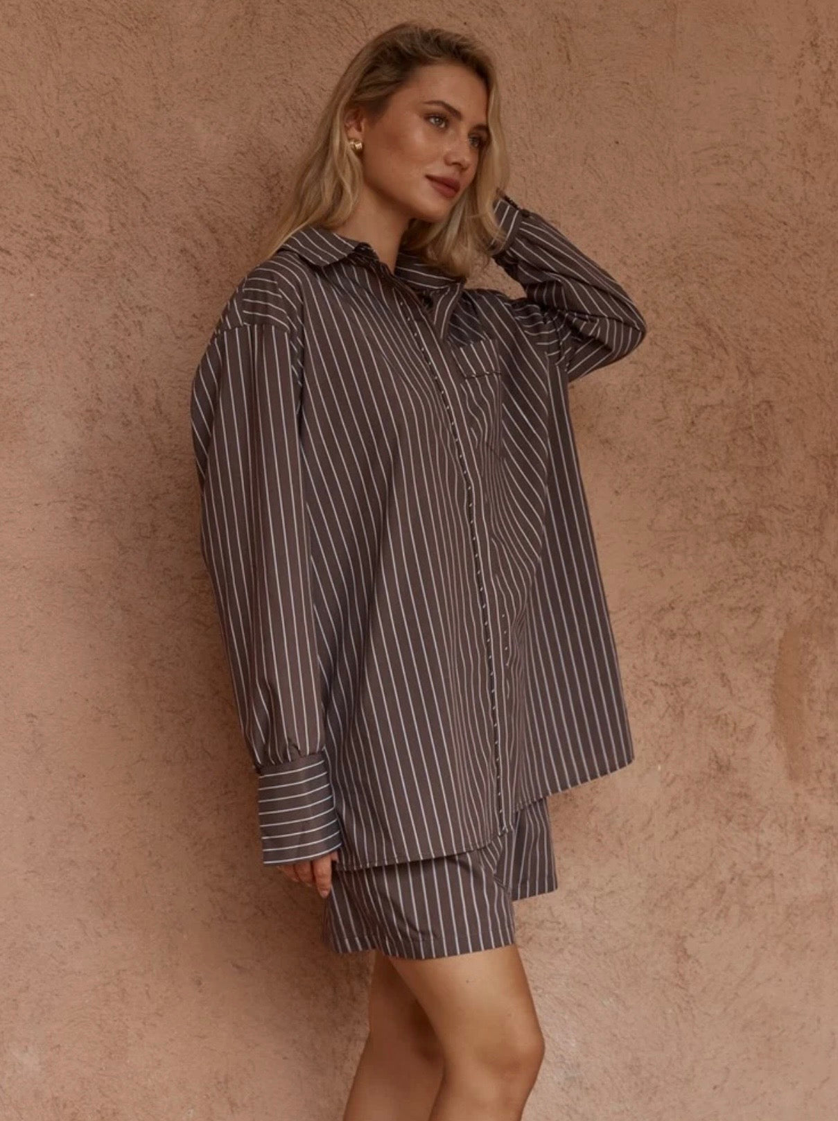 MARTY PIPED STRIPE SHIRT
