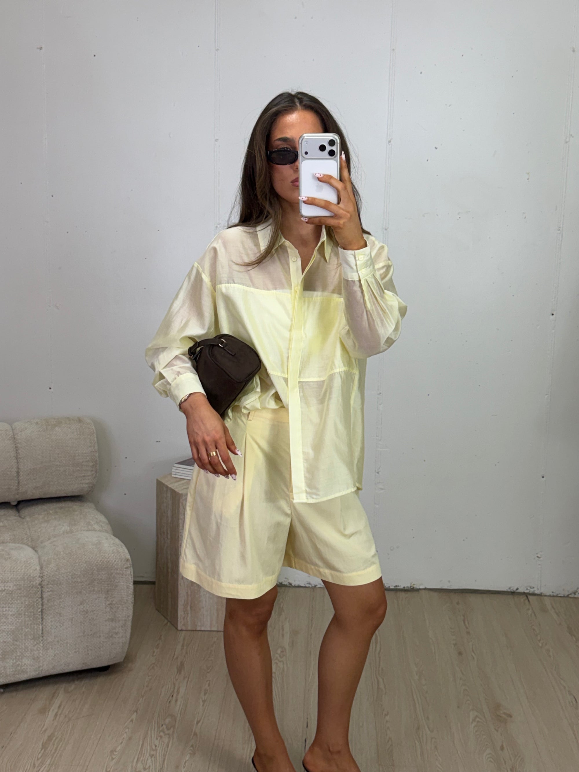VAL OVERSIZED SHIRT - LEMON