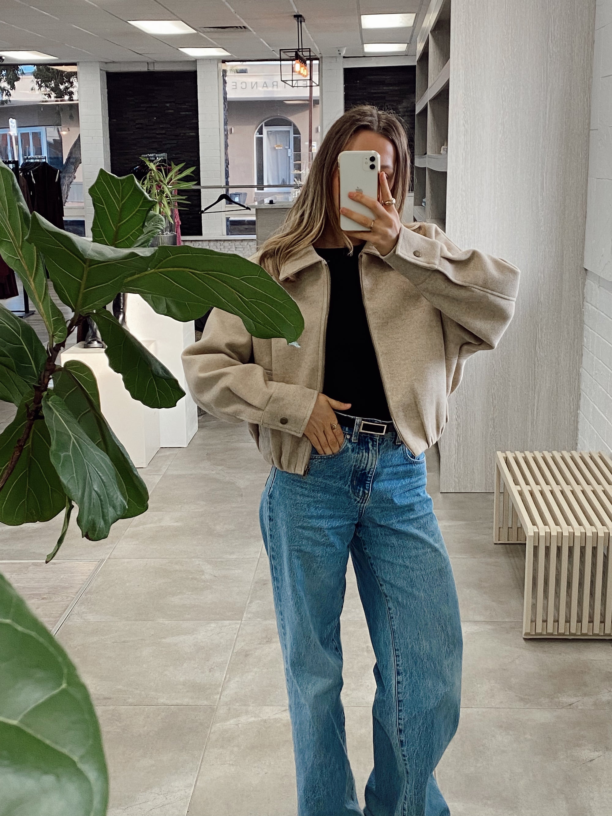 MIMI BEIGE BOMBER JACKET