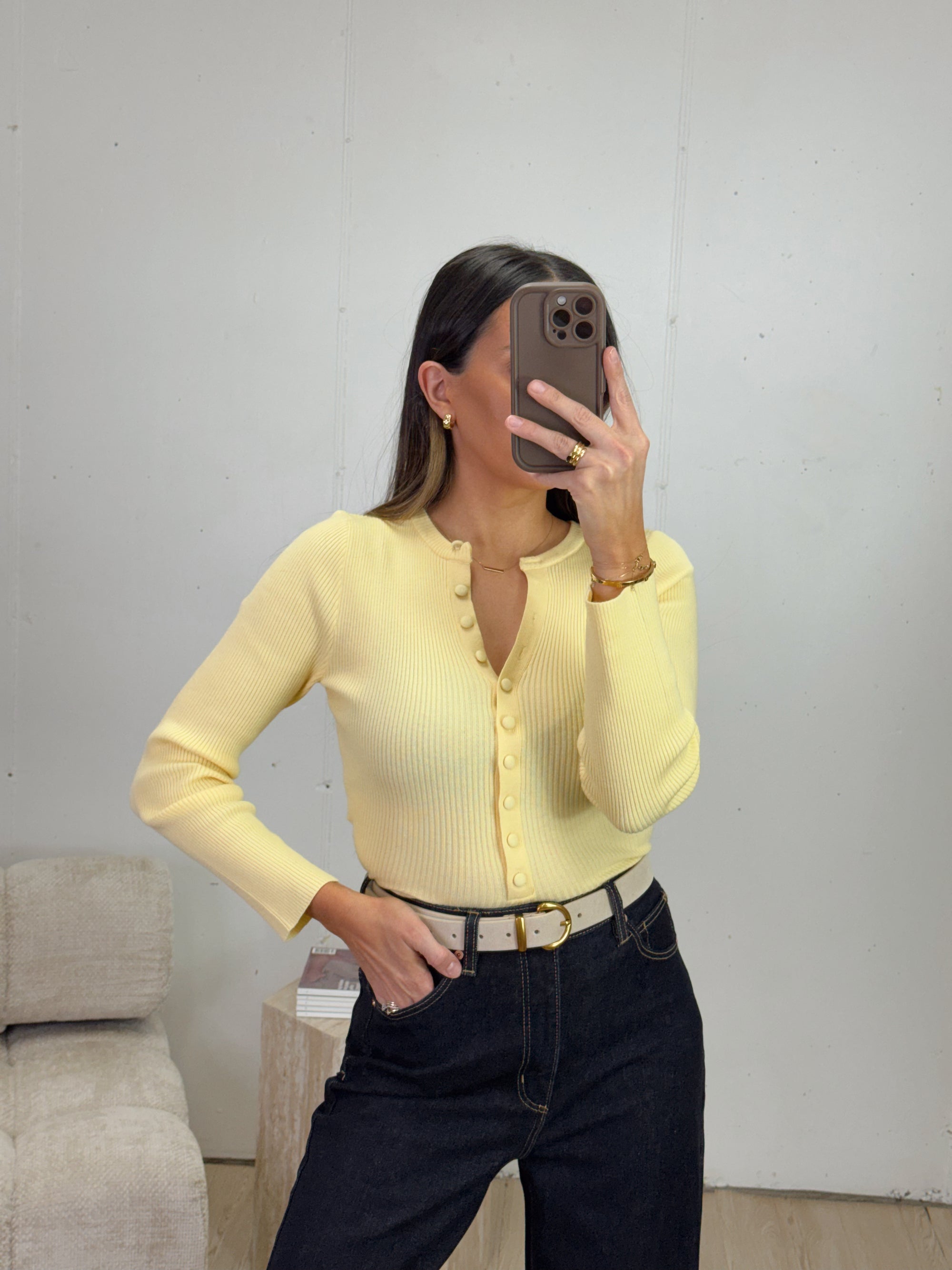 CARA RIBBED KNIT TOP