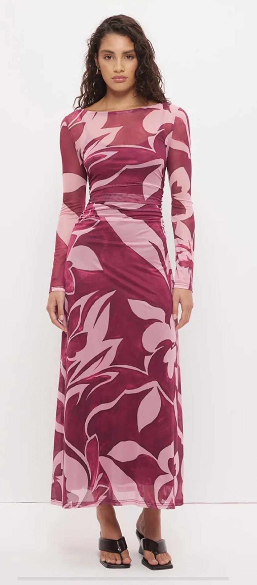 MONRENN PETA SHEER MAXI DRESS