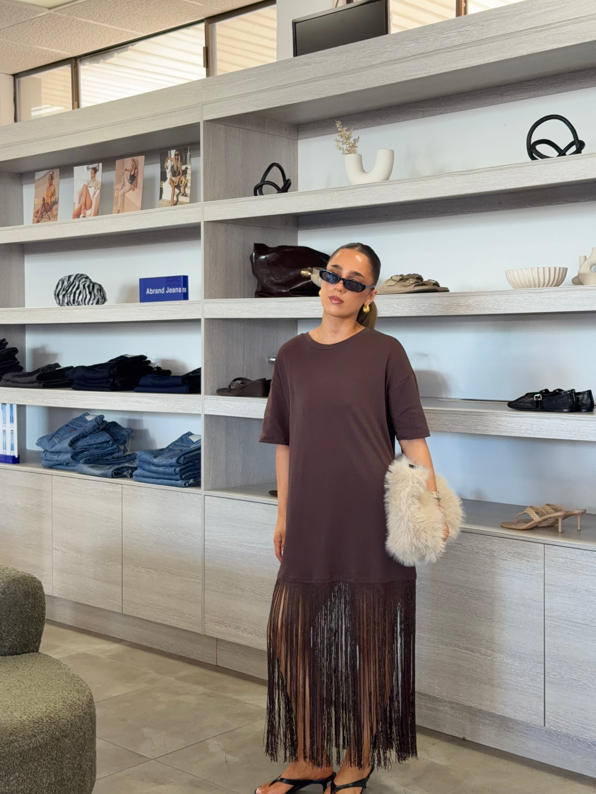 JATEA MIRABELLA FRINGE DRESS