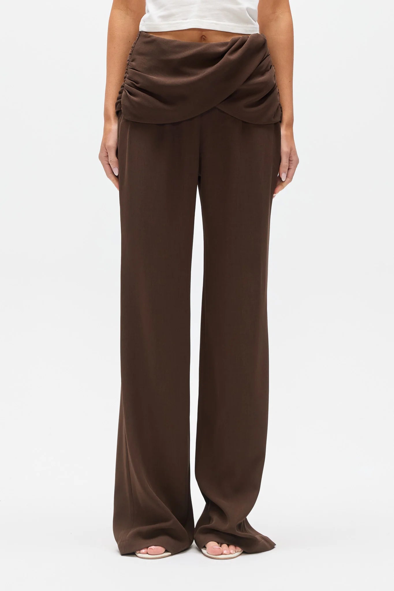 EMYNAH DRAPED WAIST PANT