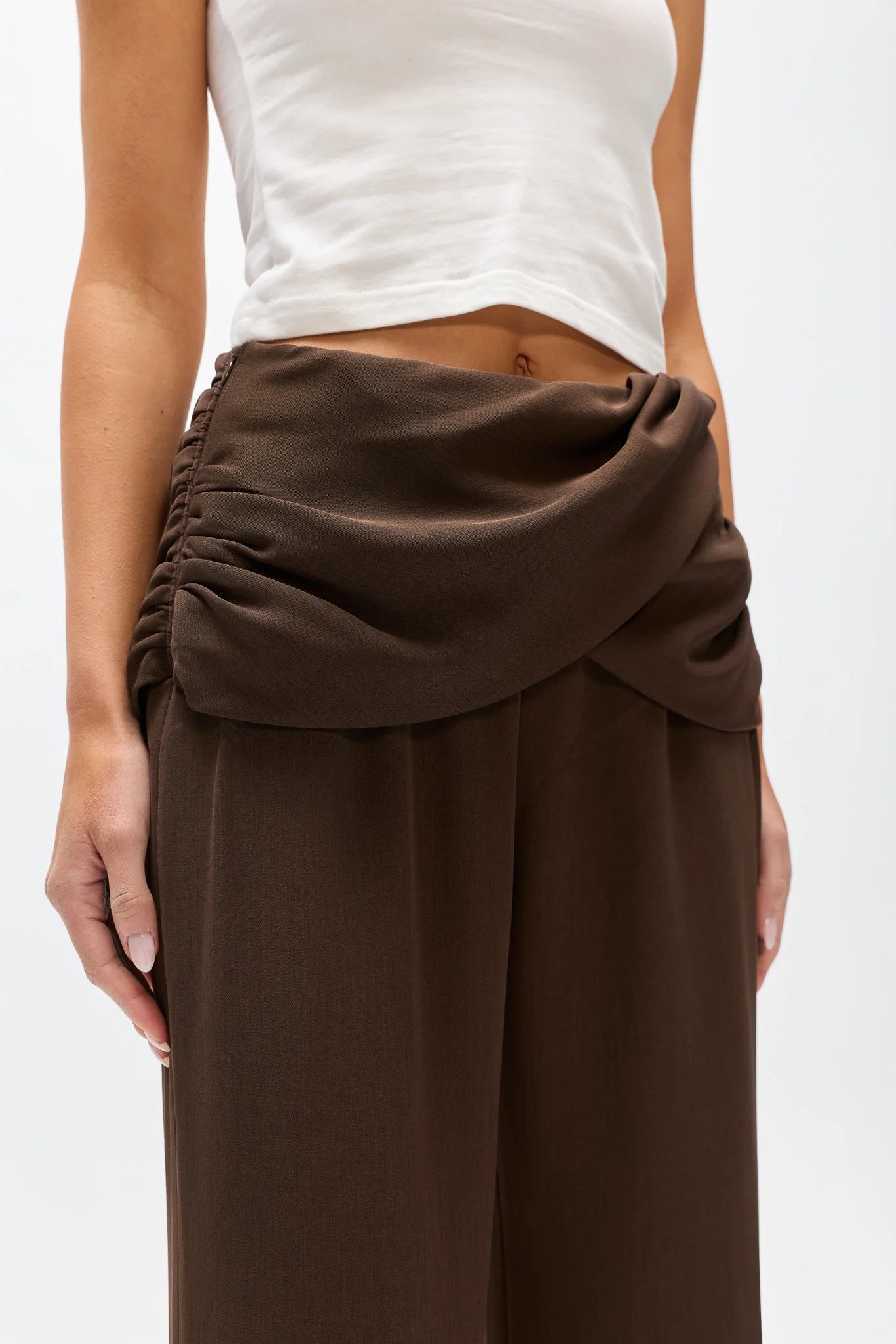 EMYNAH DRAPED WAIST PANT