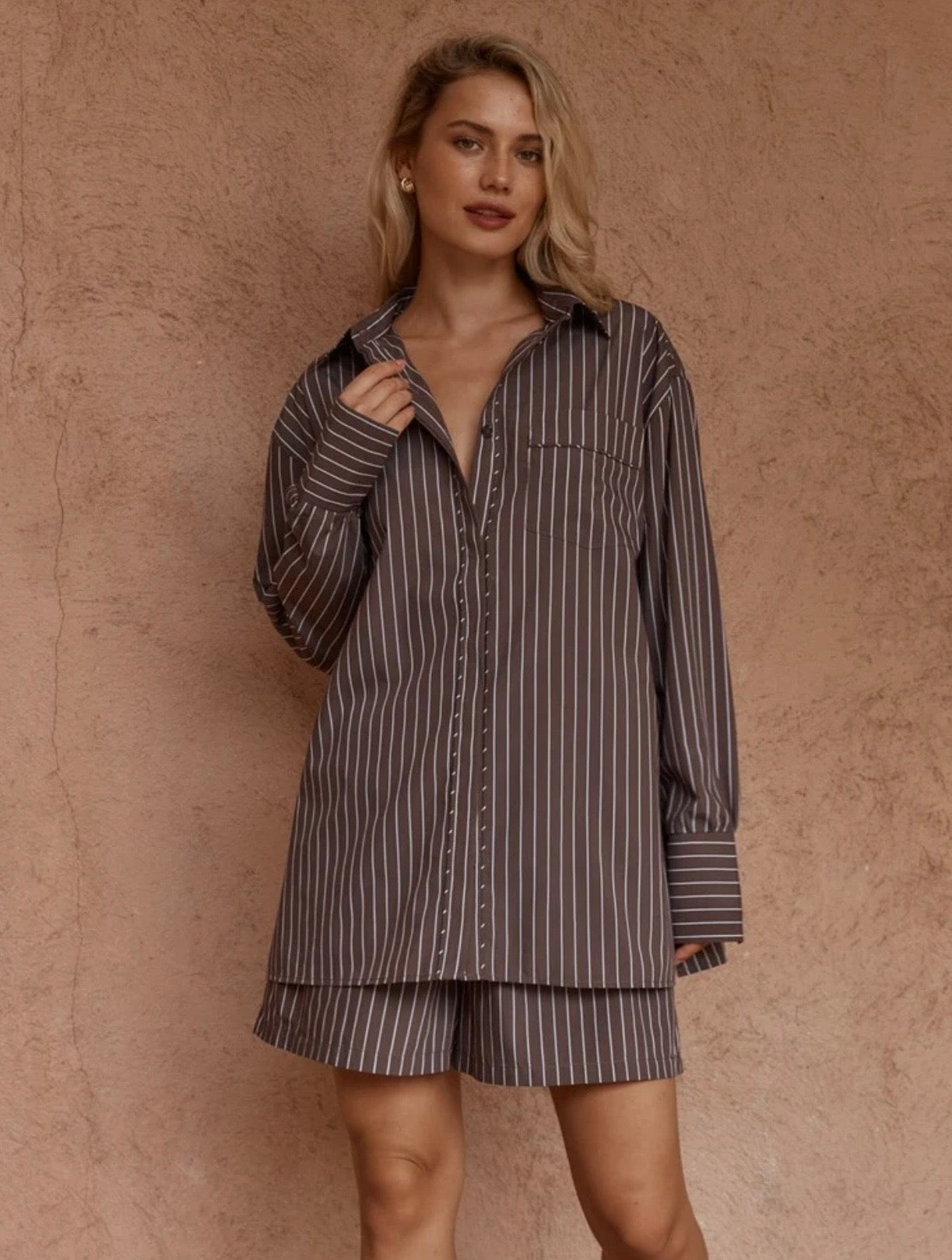 MARTY PIPED STRIPE SHIRT