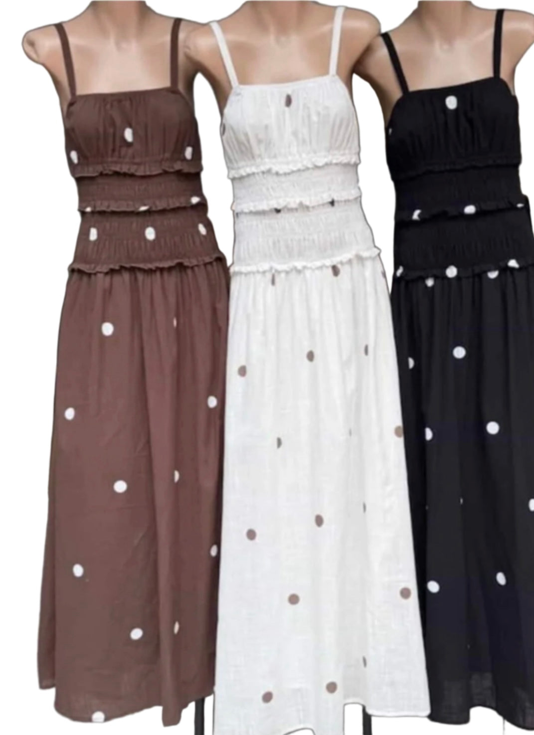 CHERE POLKA MAXI DRESS