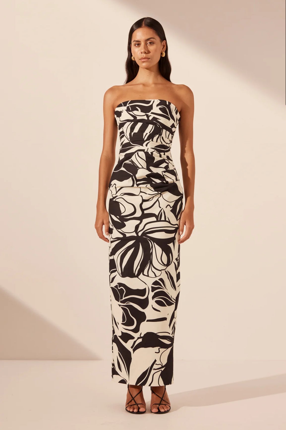 SHONA JOY AZIZE STRAPLESS DRESS