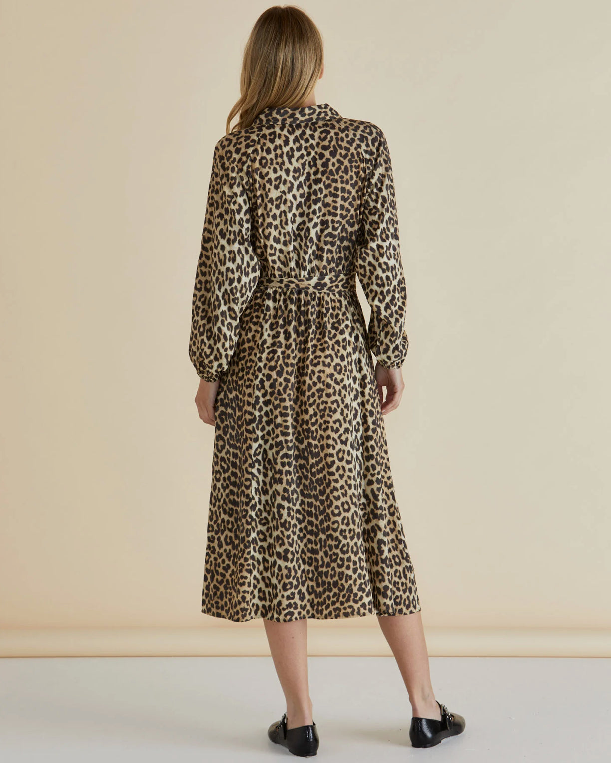 BETTY BASICS LISA LEOPARD SHIRT DRESS