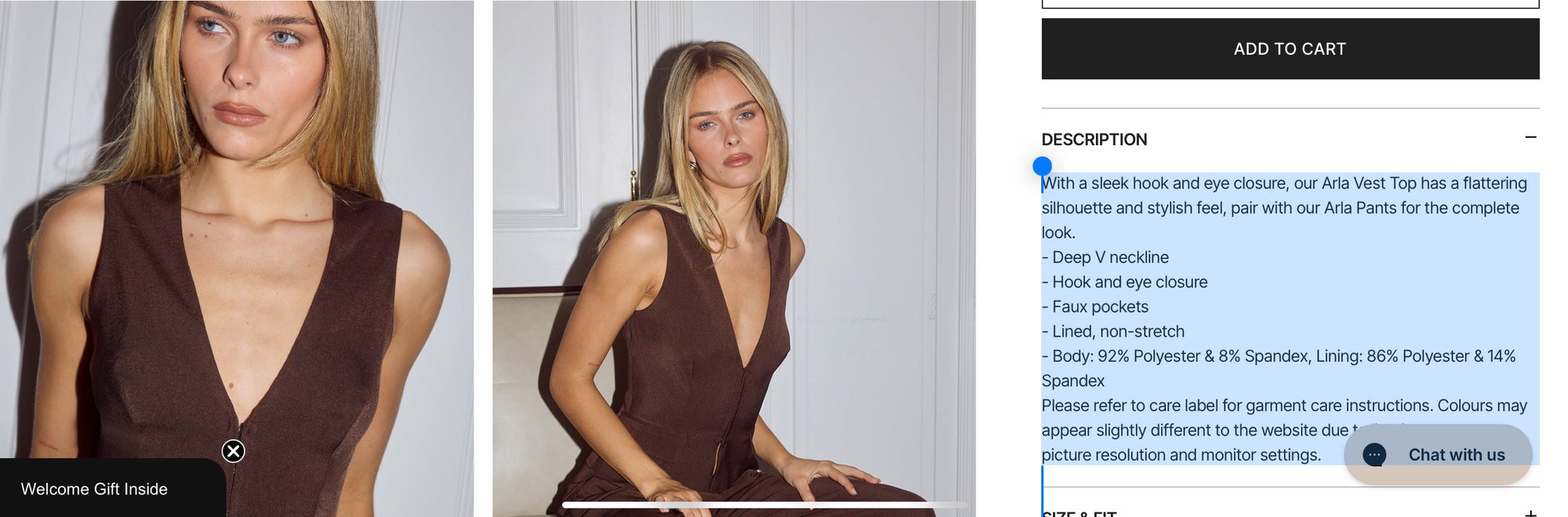 RUNWAY SLEEVELESS TOP