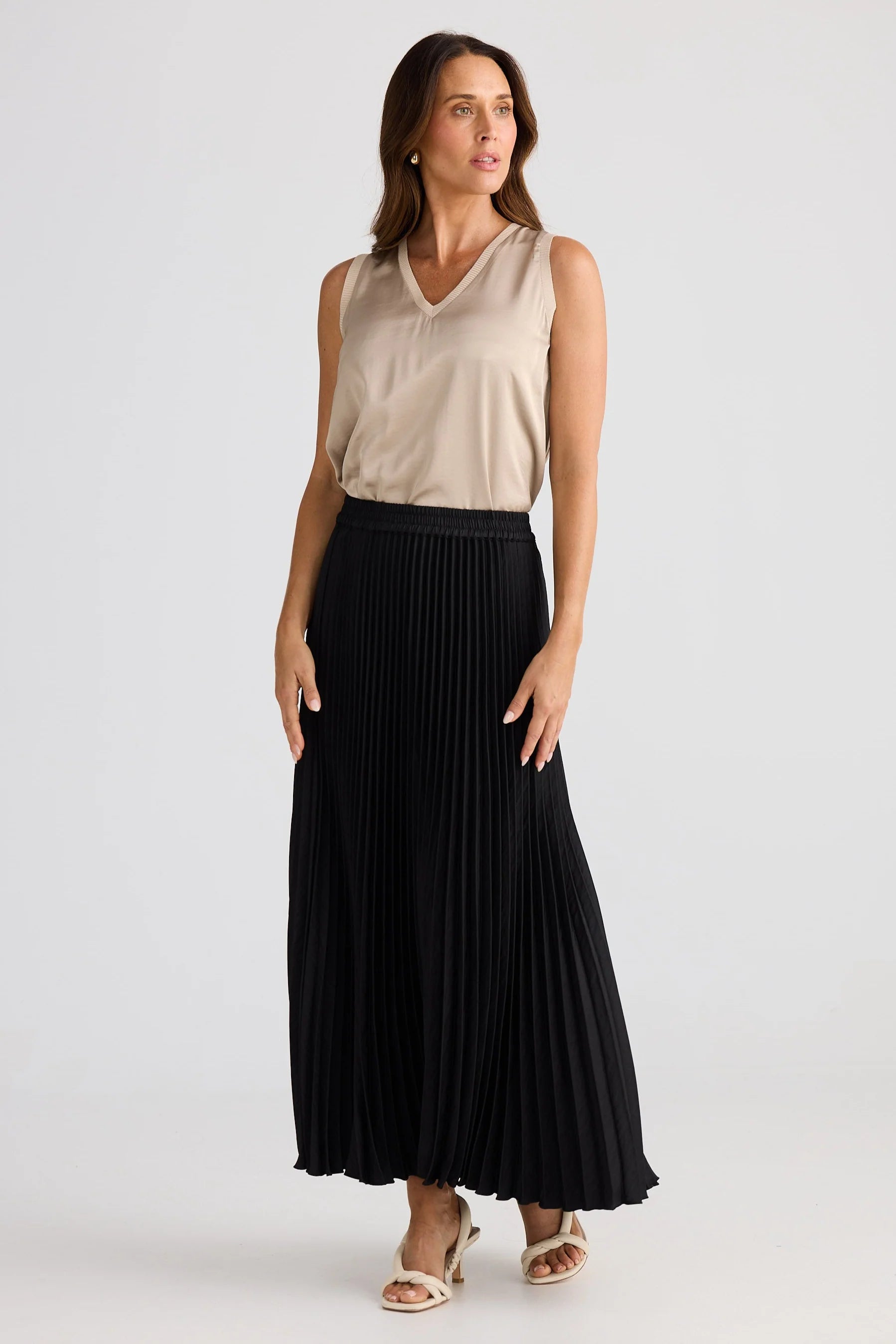 BRAVE AND TRUE ALIAS PLEATED SKIRT
