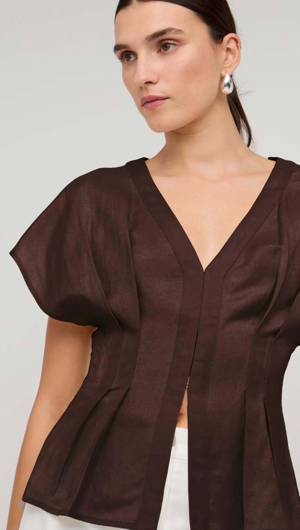 STAPLE ESTELLE PLEATED BLOUSE