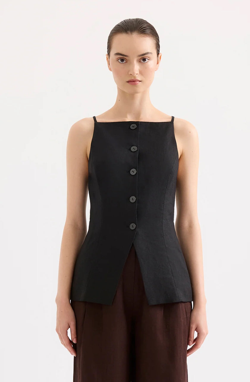 NUDE LUCY LAWRENCE LINEN VEST