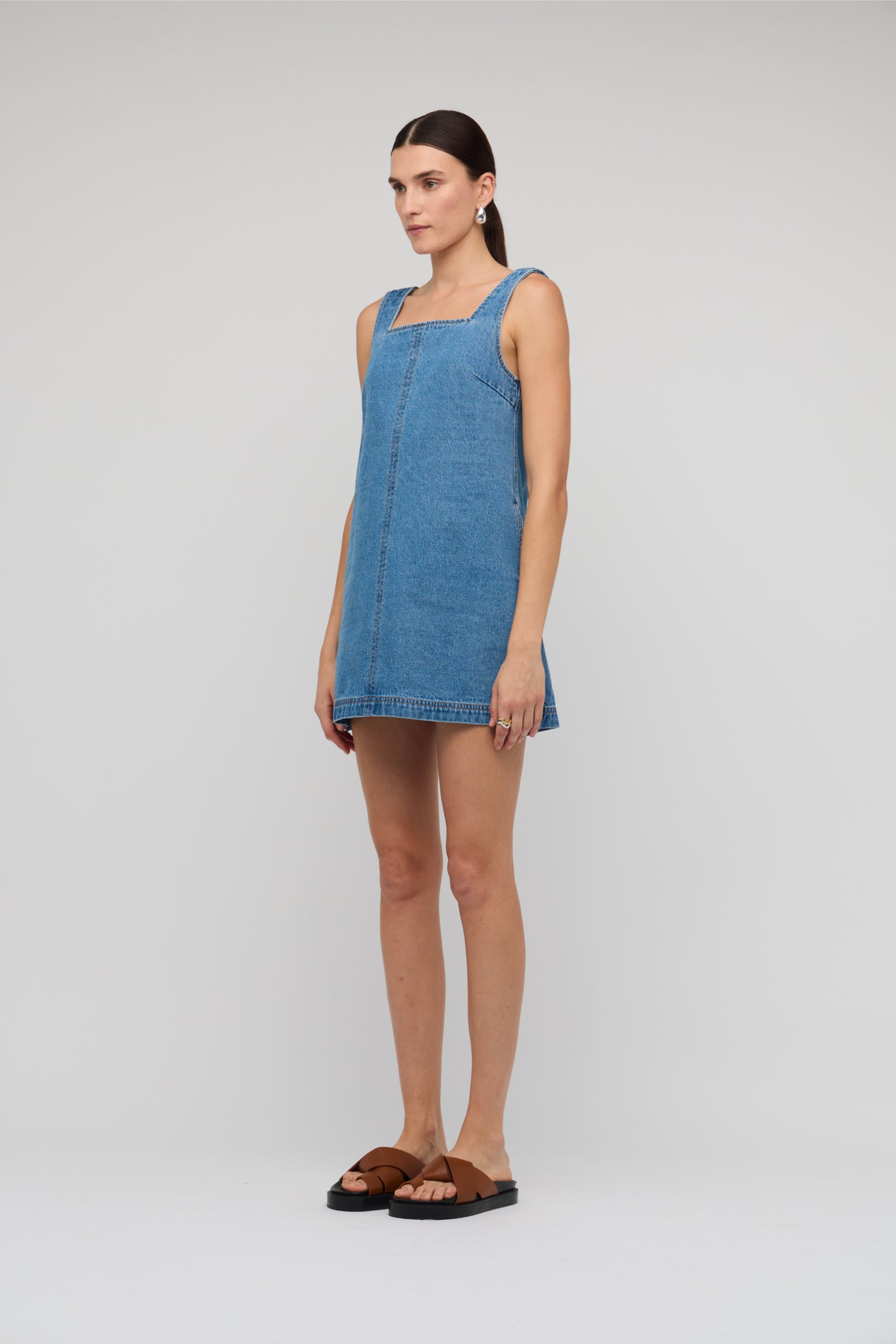 STAPLE CASSIA DENIM MINI DRESS