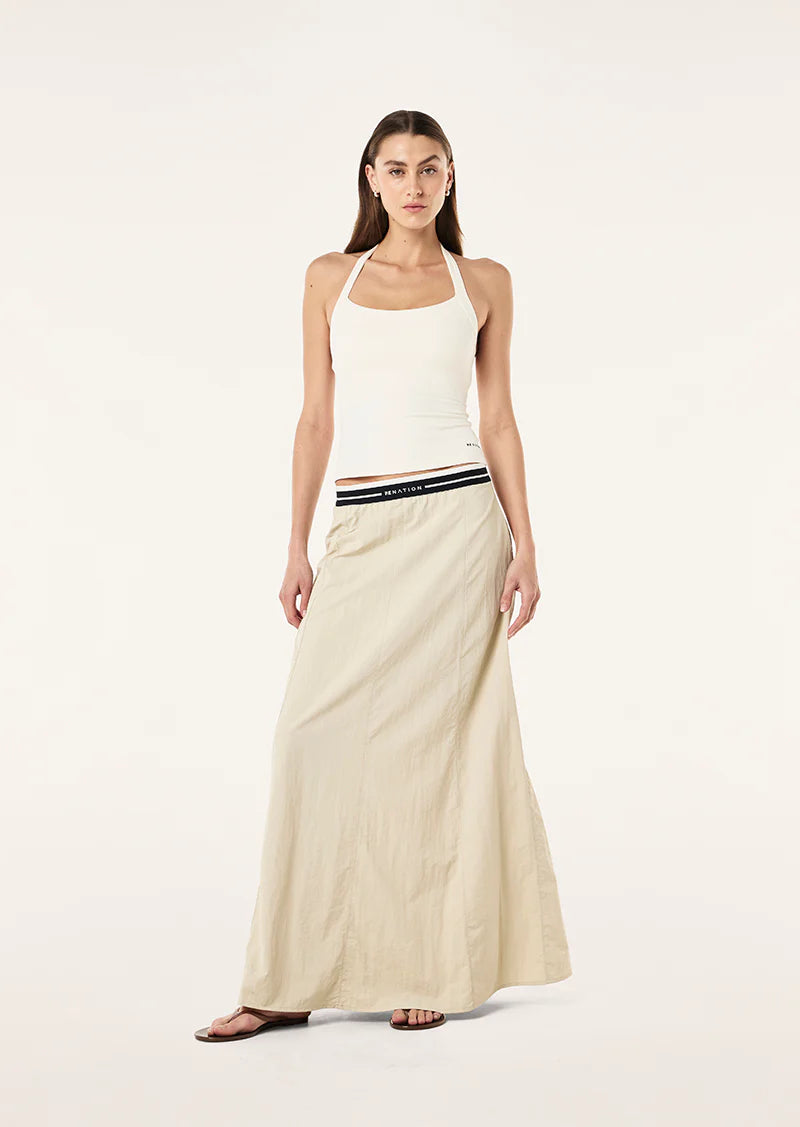 P.E NATION AVANT SKIRT OATMEAL