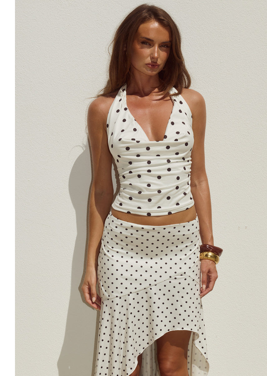 MELODY HALTER COW TOP