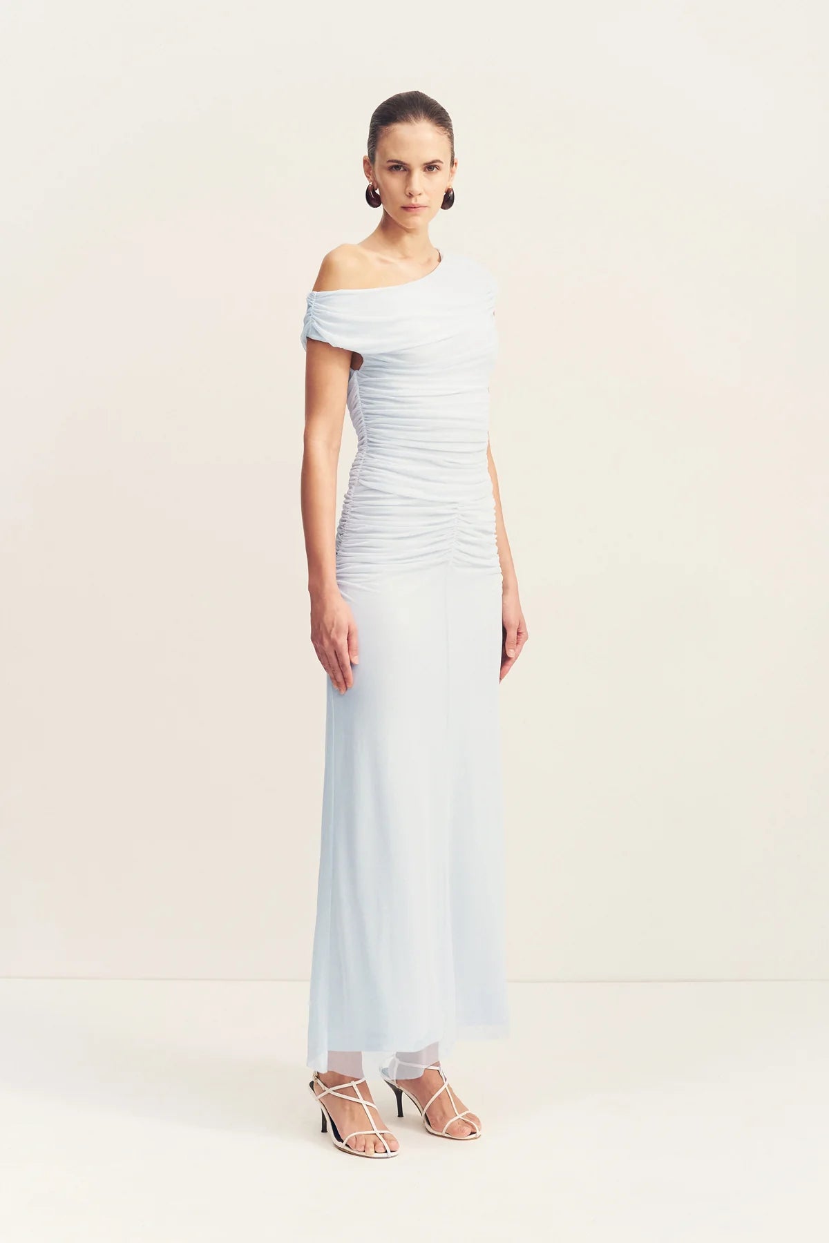 SHONA JOY MIRA OFF SHOULDER MAXI DRESS