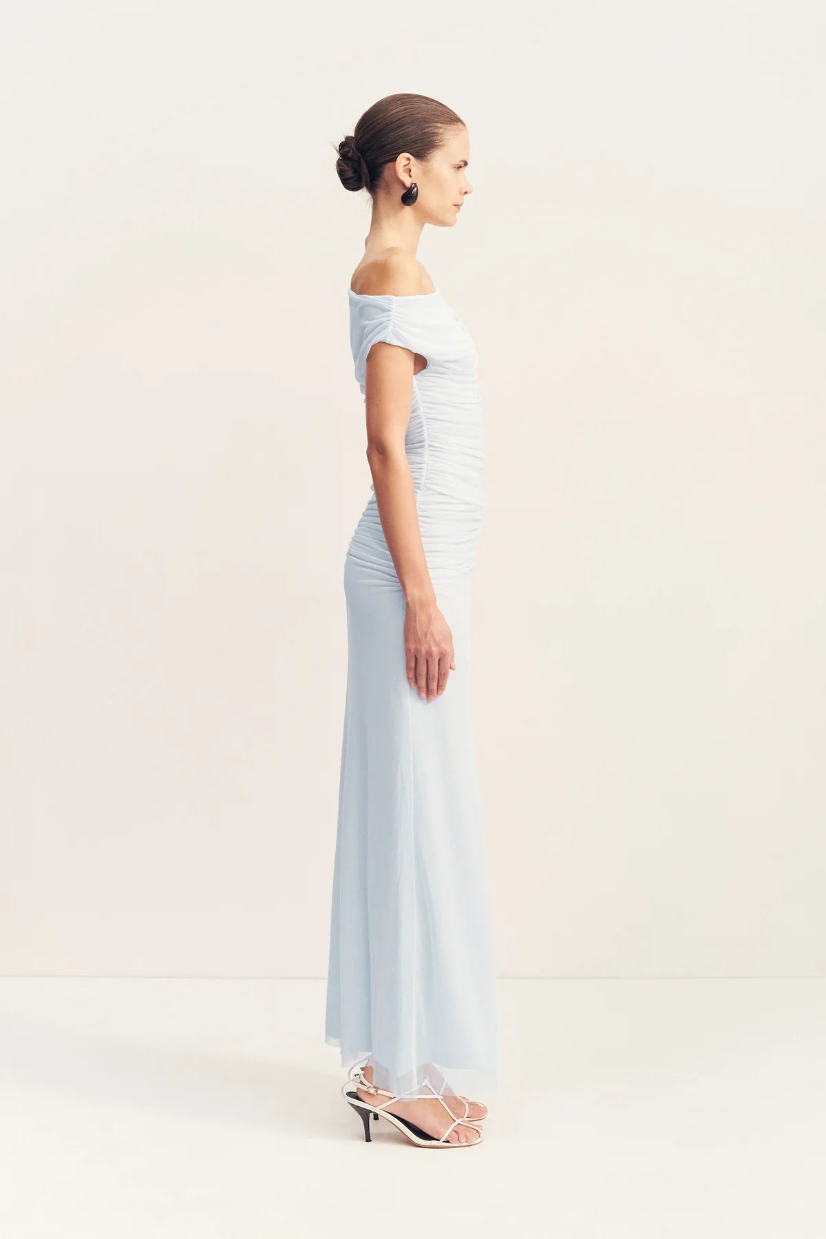 SHONA JOY MIRA OFF SHOULDER MAXI DRESS