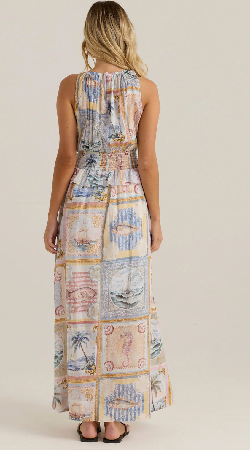 REO PEPLUM MAXI DRESS