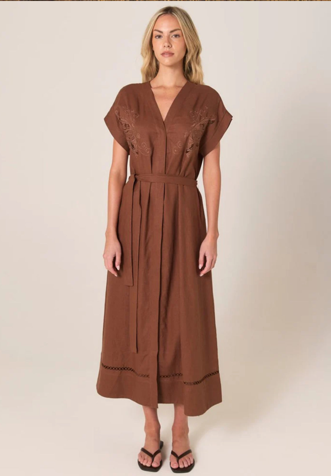 FATE & BECKER AVEN EMBROIDERED DRESS